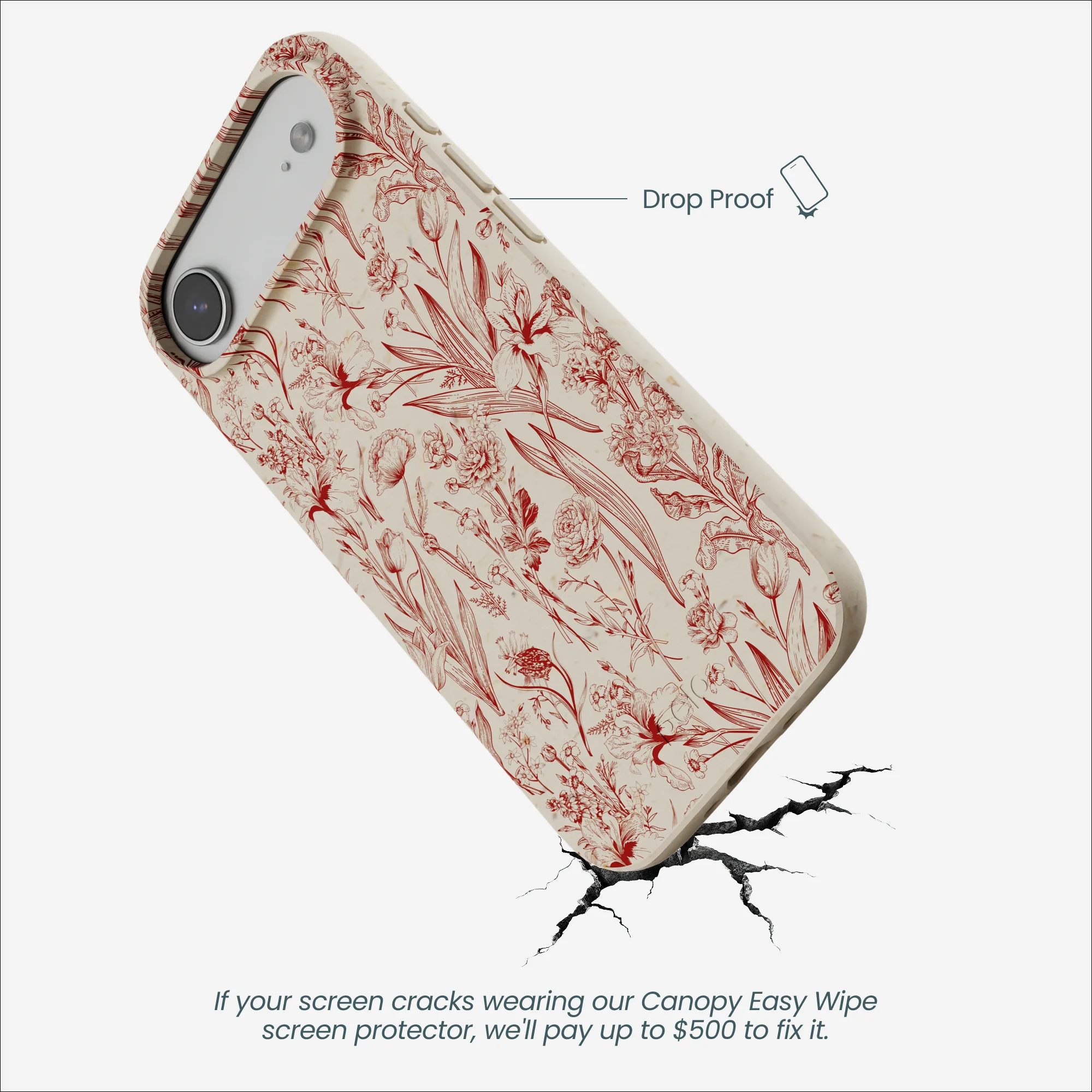 London Fog Crimson Bouquet iPhone Air Case - Image 4