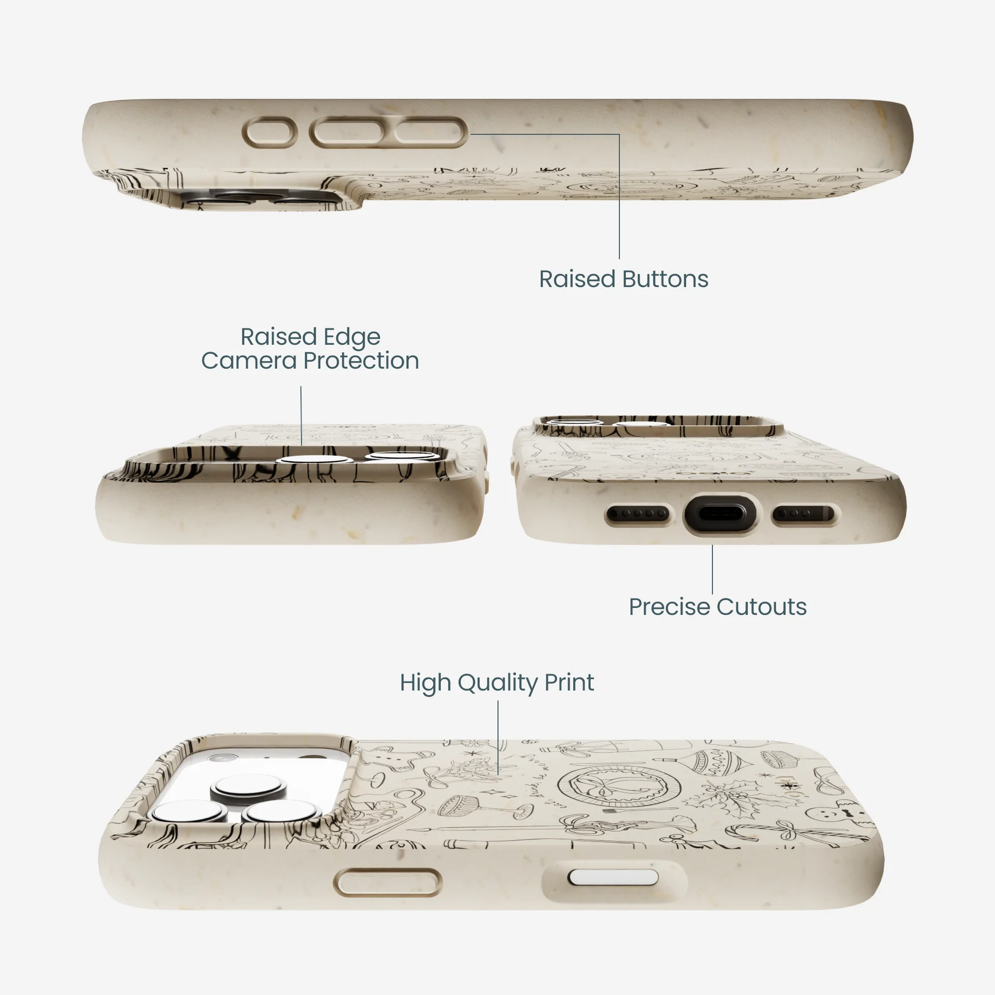 London Fog Holiday Dinner Party iPhone 17 Pro Case - Image 3