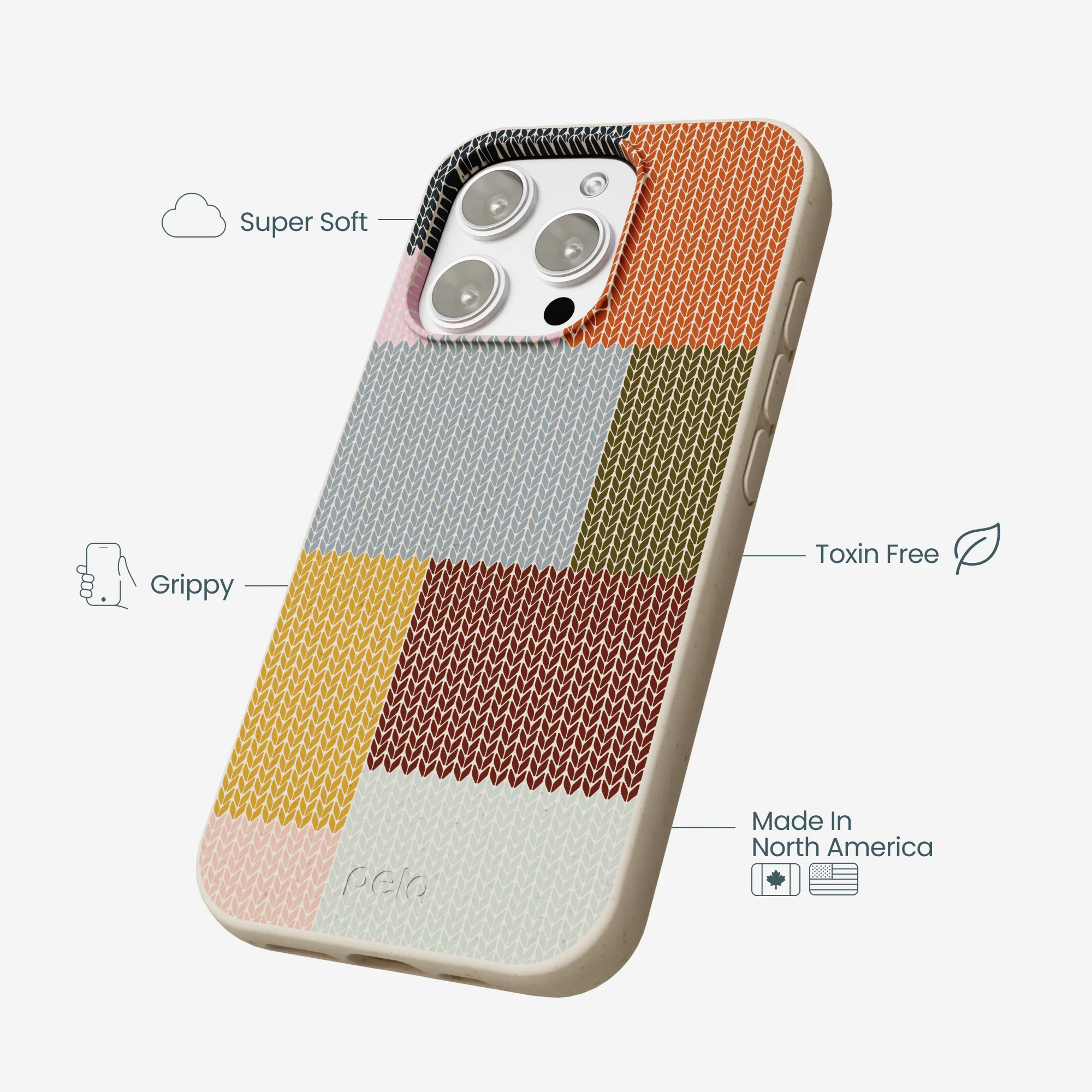 London Fog Knitted Patchwork iPhone 16 Pro Max Case - Image 4