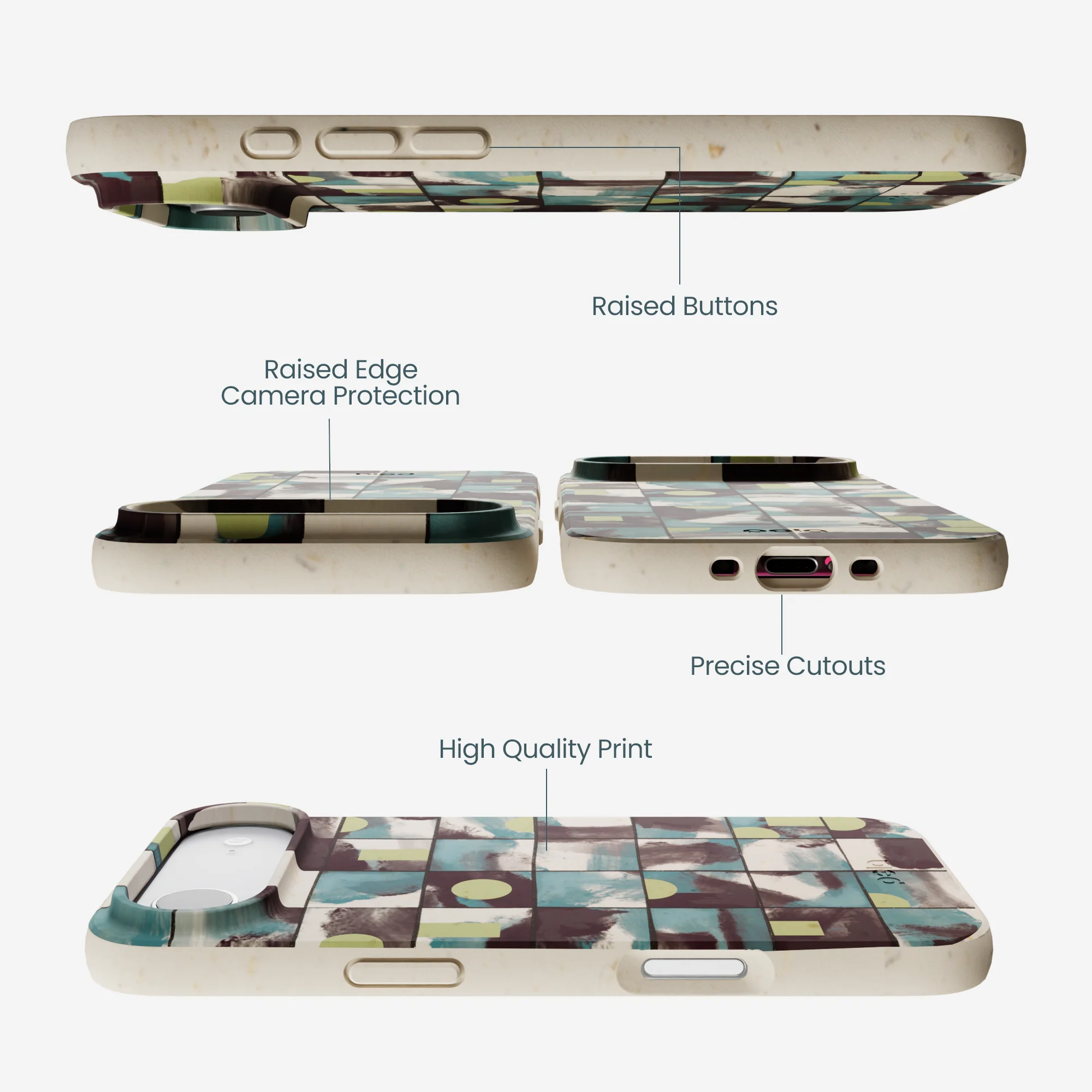 London Fog Mosaic Puzzle iPhone Air Case - Image 3