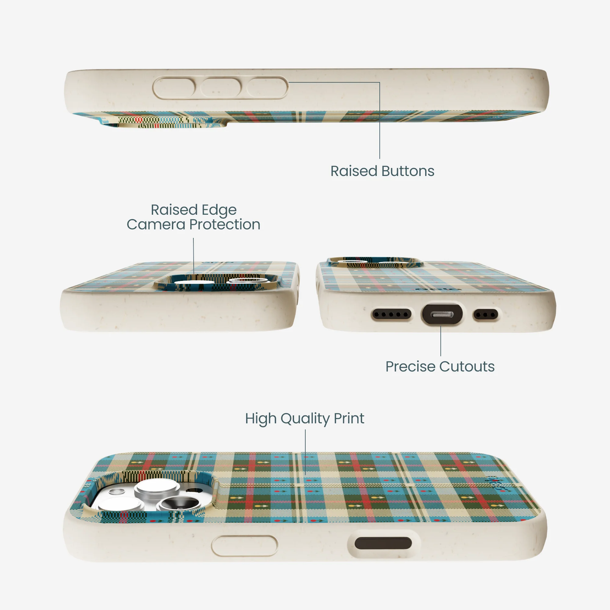 London Fog Plaid Picnic iPhone 16 Pro Max Case - Image 3