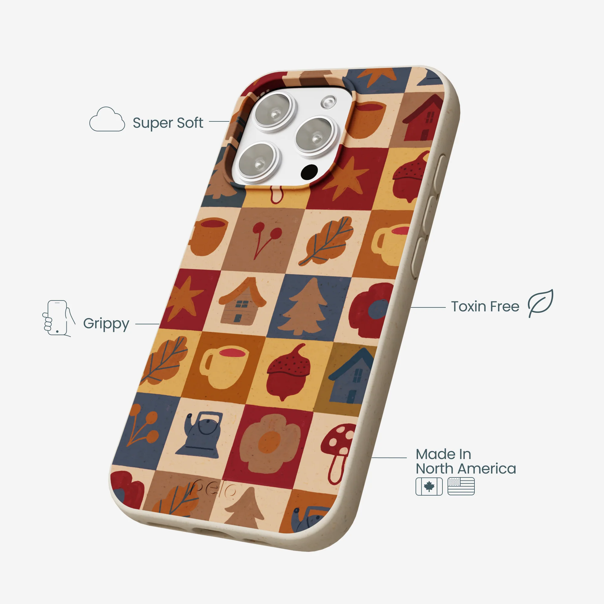 London Fog Rustic Grid iPhone 16 Pro Max Case - Image 4