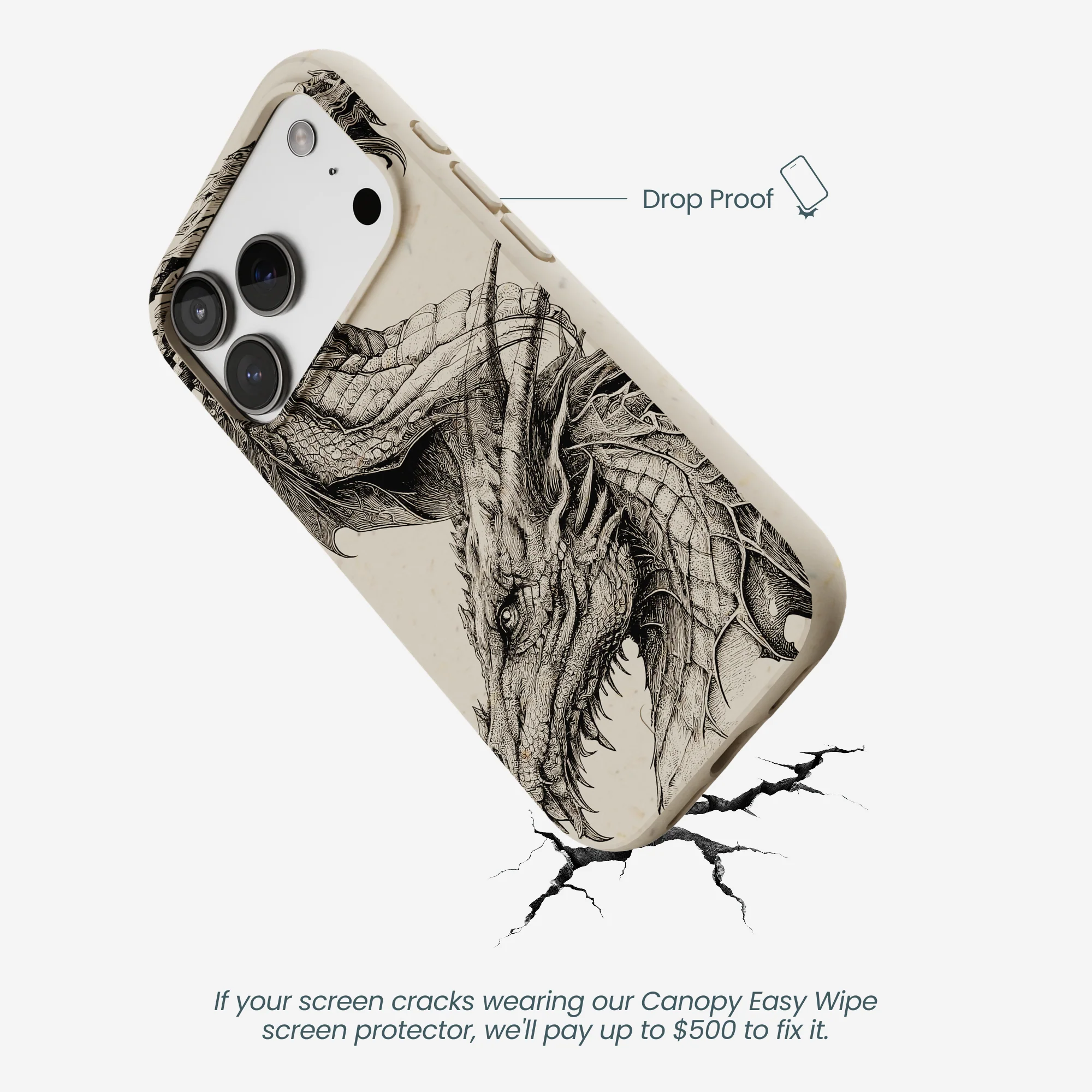 London Fog Twin Dragons iPhone 17 Pro Case - Image 5