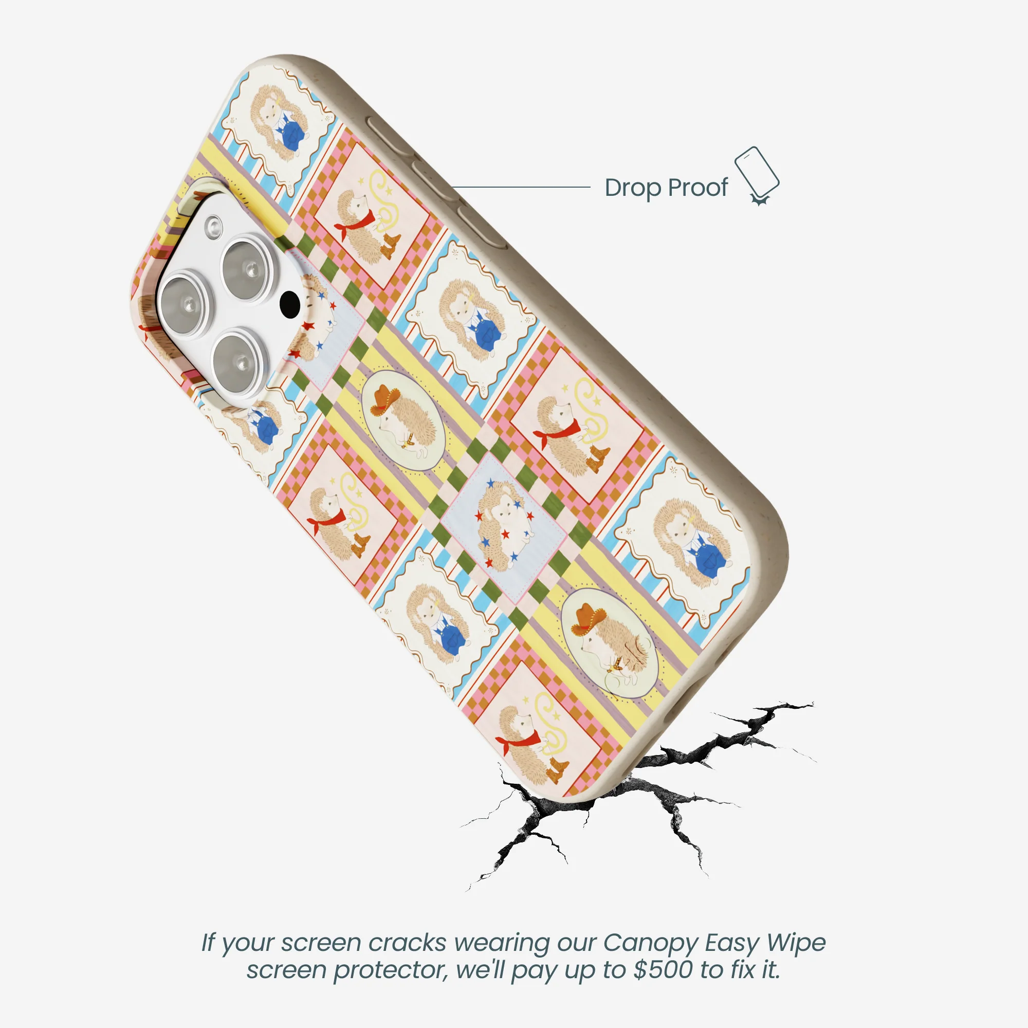 London Fog Western Hedgehog iPhone 16 Pro Max Case - Image 5