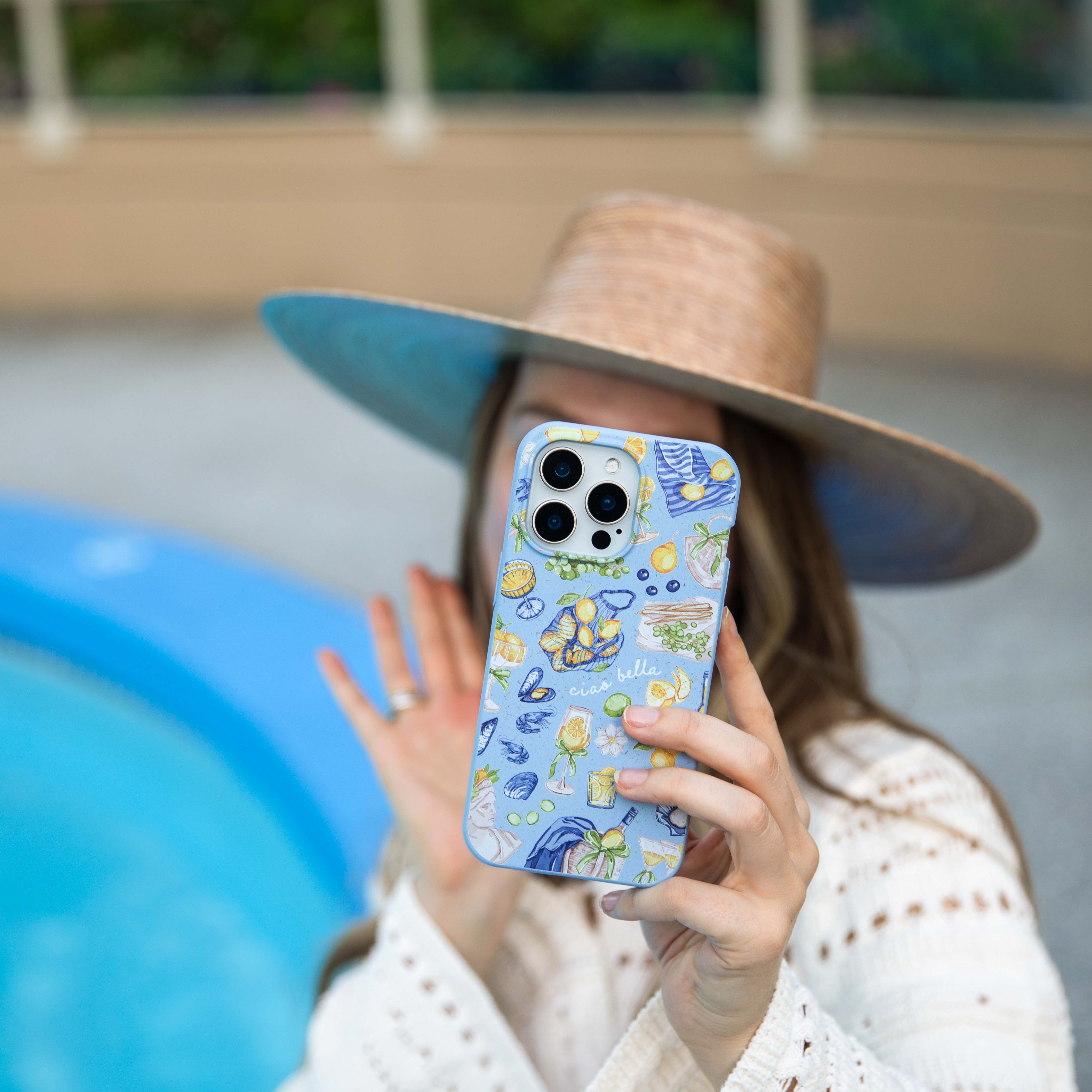 Powder Blue Ciao Bella iPhone XR Case - Image 6