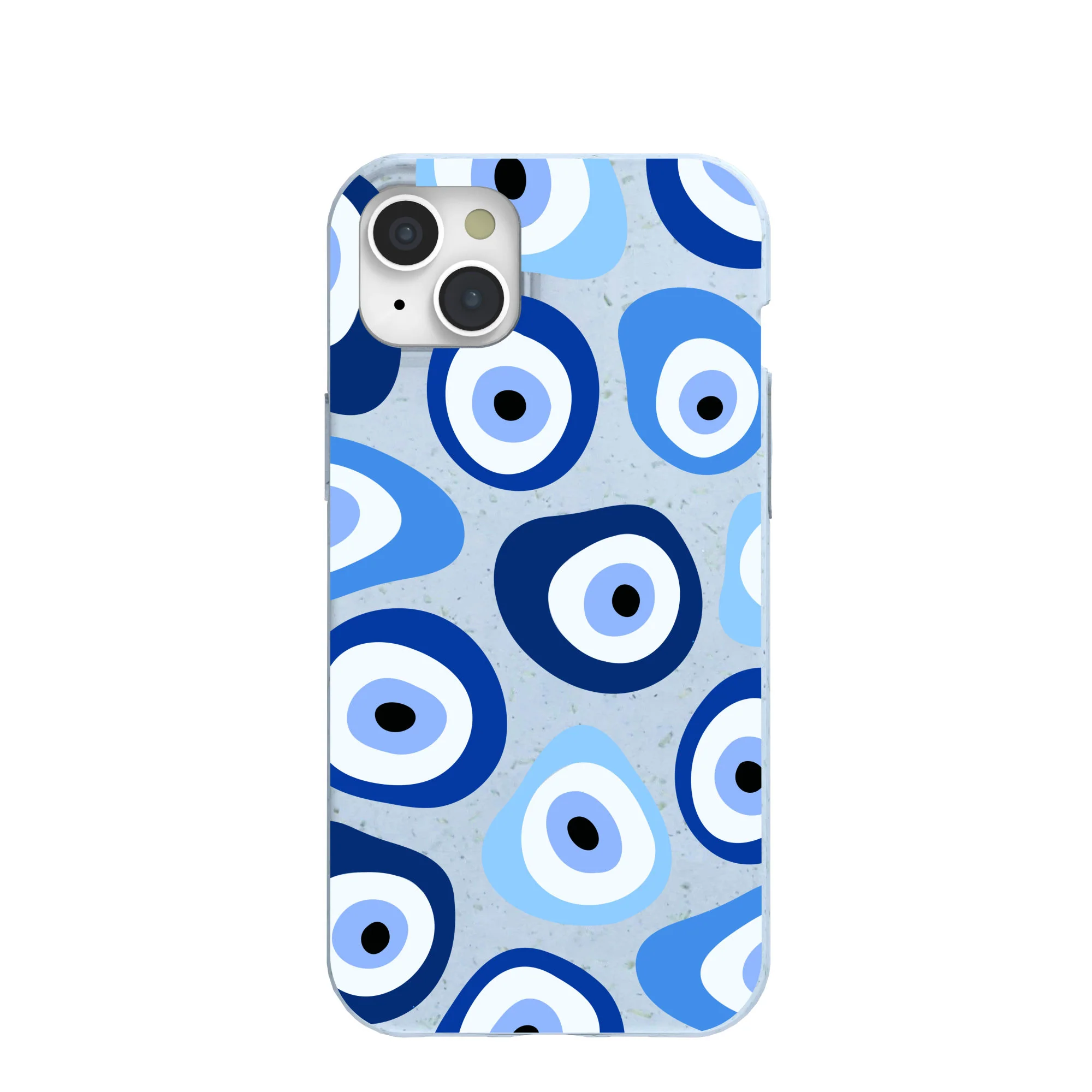 Powder Blue Evil Eye iPhone 15 Plus Case
