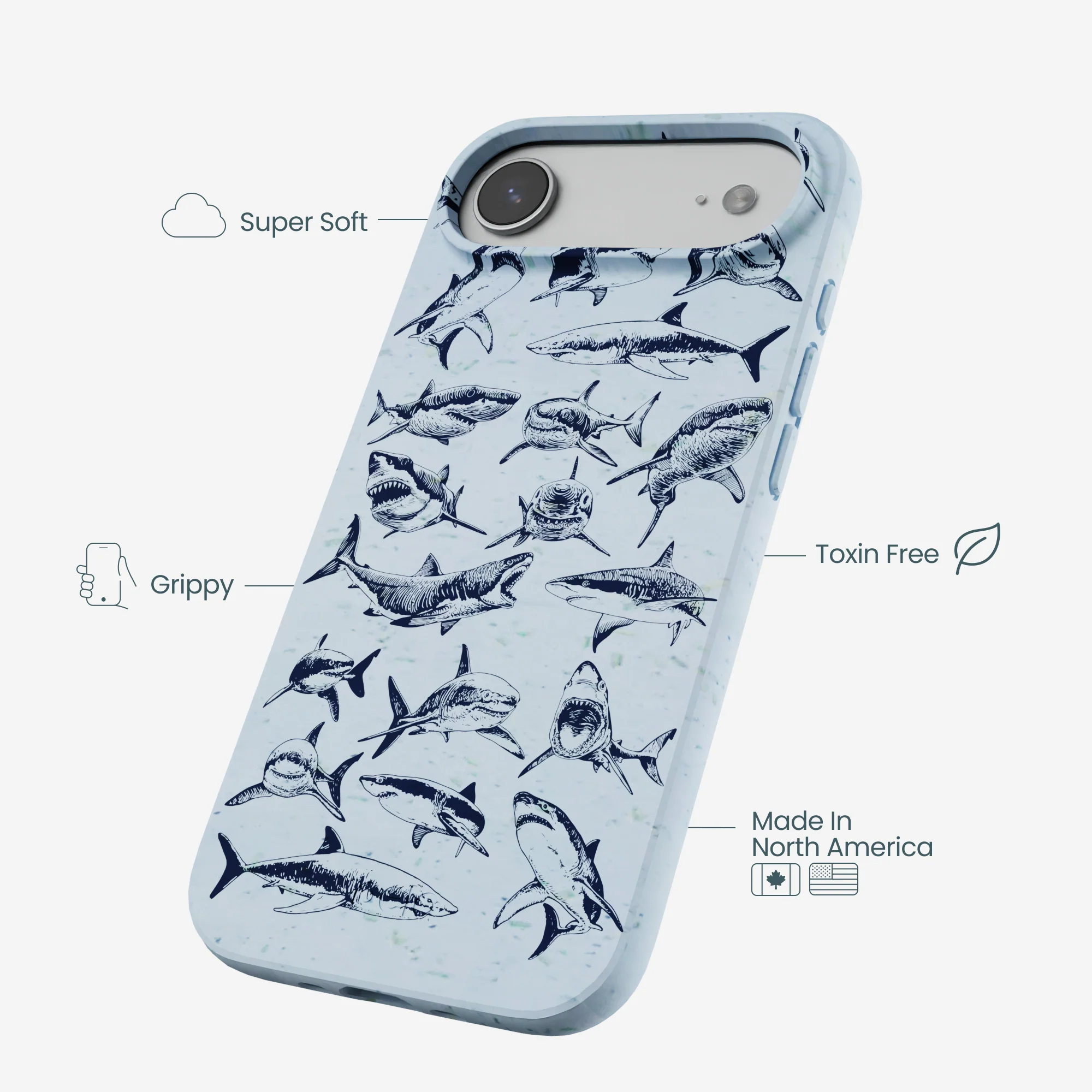 Powder Blue Great White iPhone Air Case - Image 3