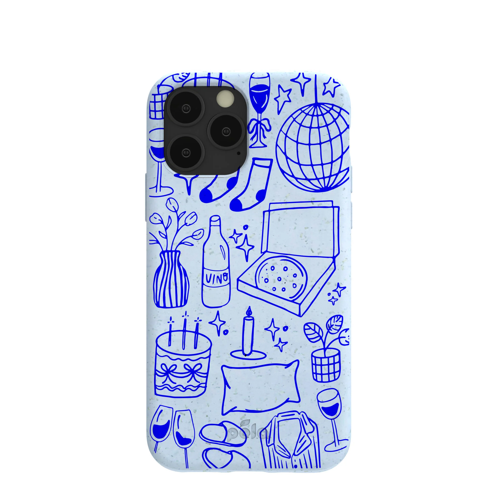 Powder Blue Home for Midnight iPhone 11 Pro Case