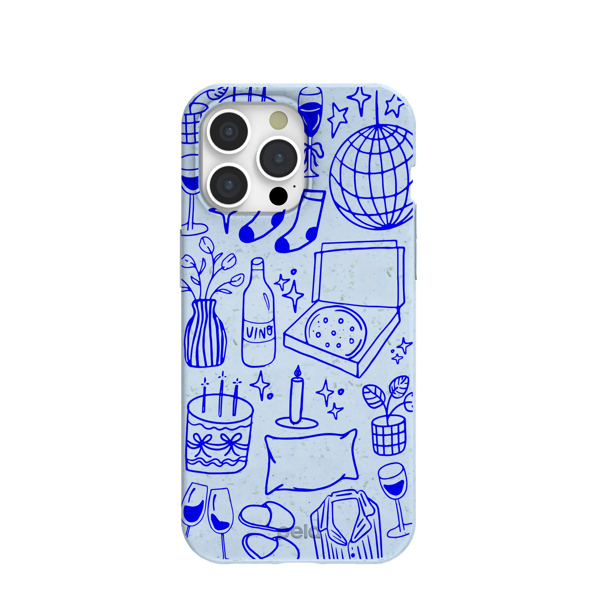 Powder Blue Home for Midnight iPhone 15 Pro Max Case
