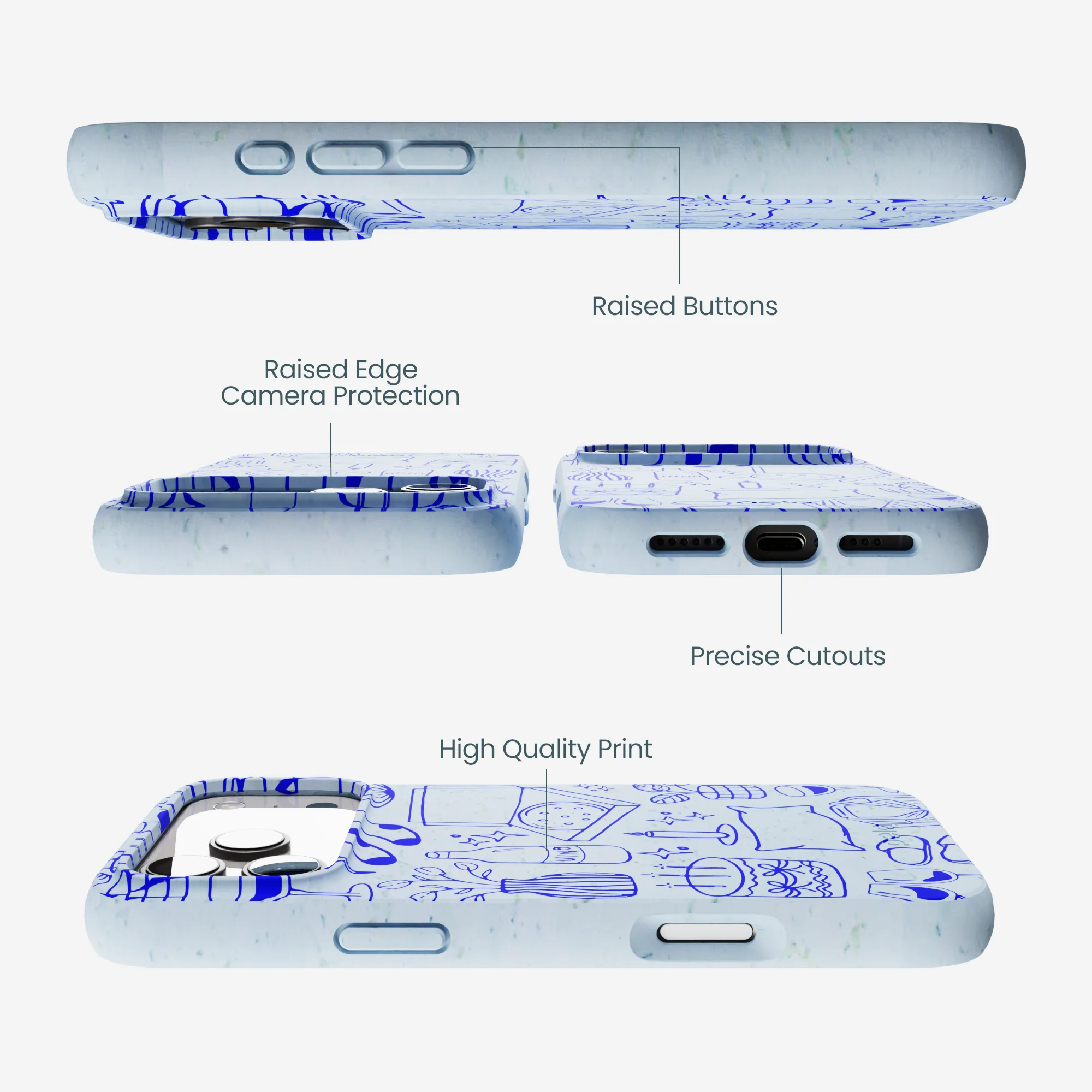 Powder Blue Home for Midnight iPhone 17 Pro Max Case - Image 3