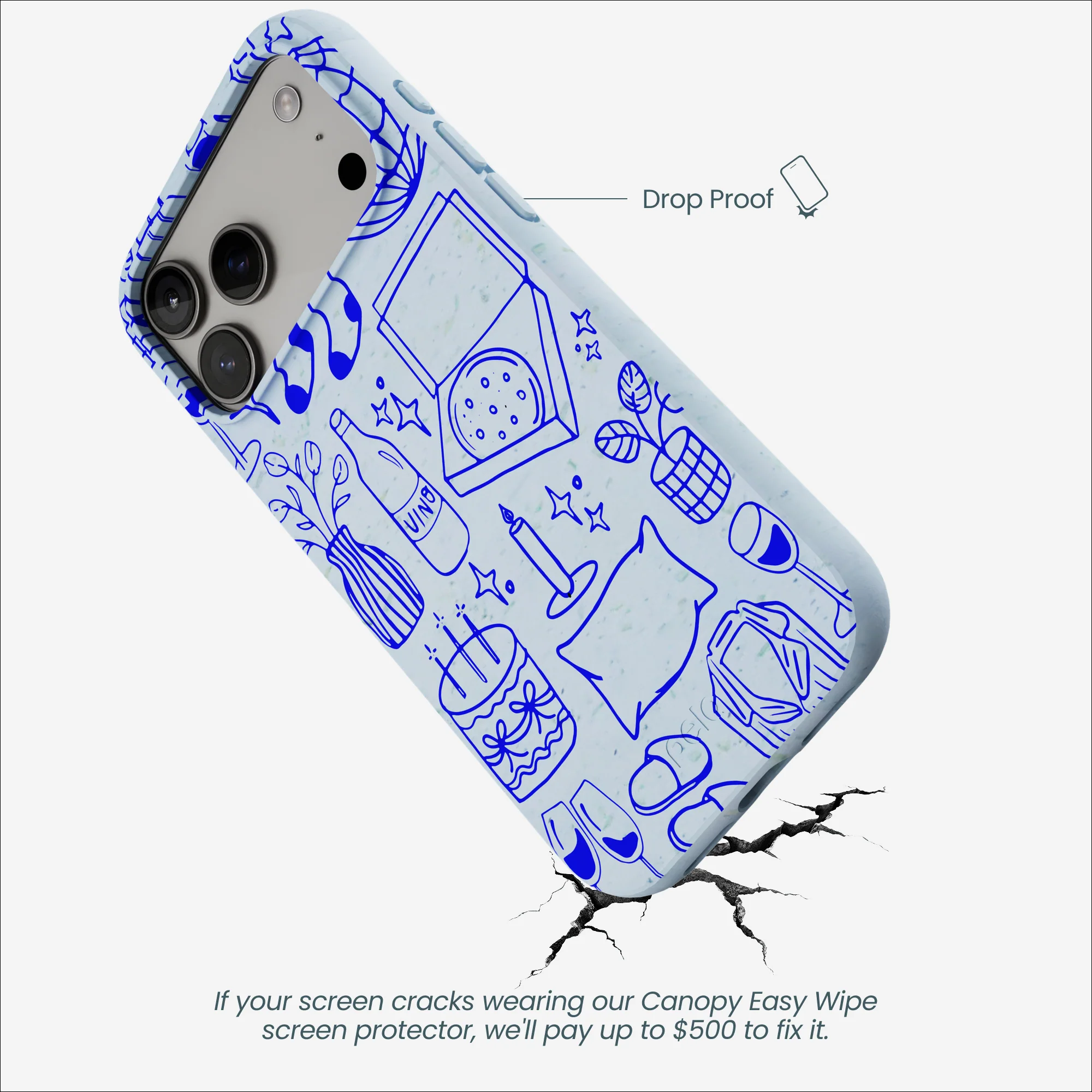 Powder Blue Home for Midnight iPhone 17 Pro Max Case - Image 5