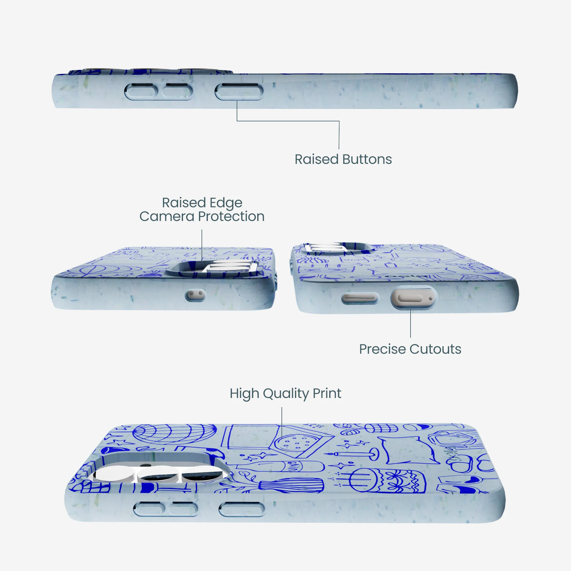 Powder Blue Home for Midnight Samsung Galaxy S26 Case - Image 3