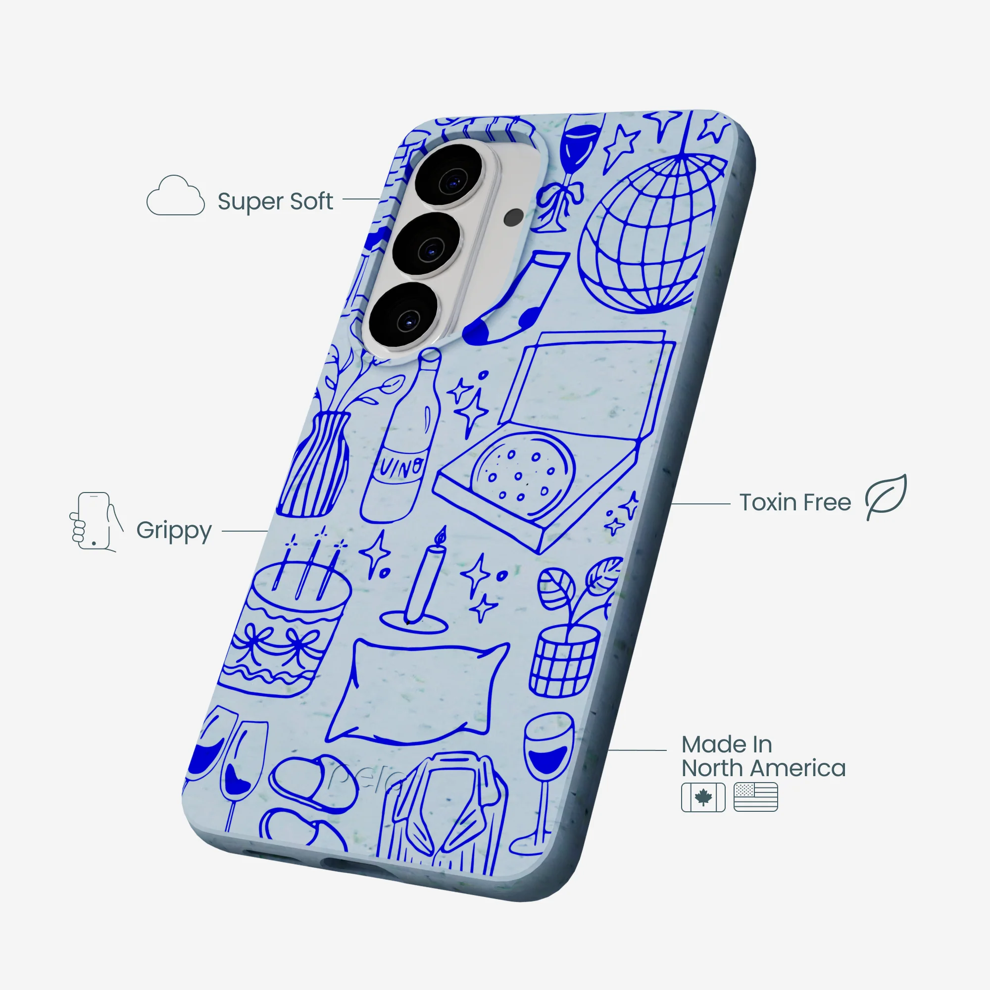 Powder Blue Home for Midnight Samsung Galaxy S26 Case - Image 4