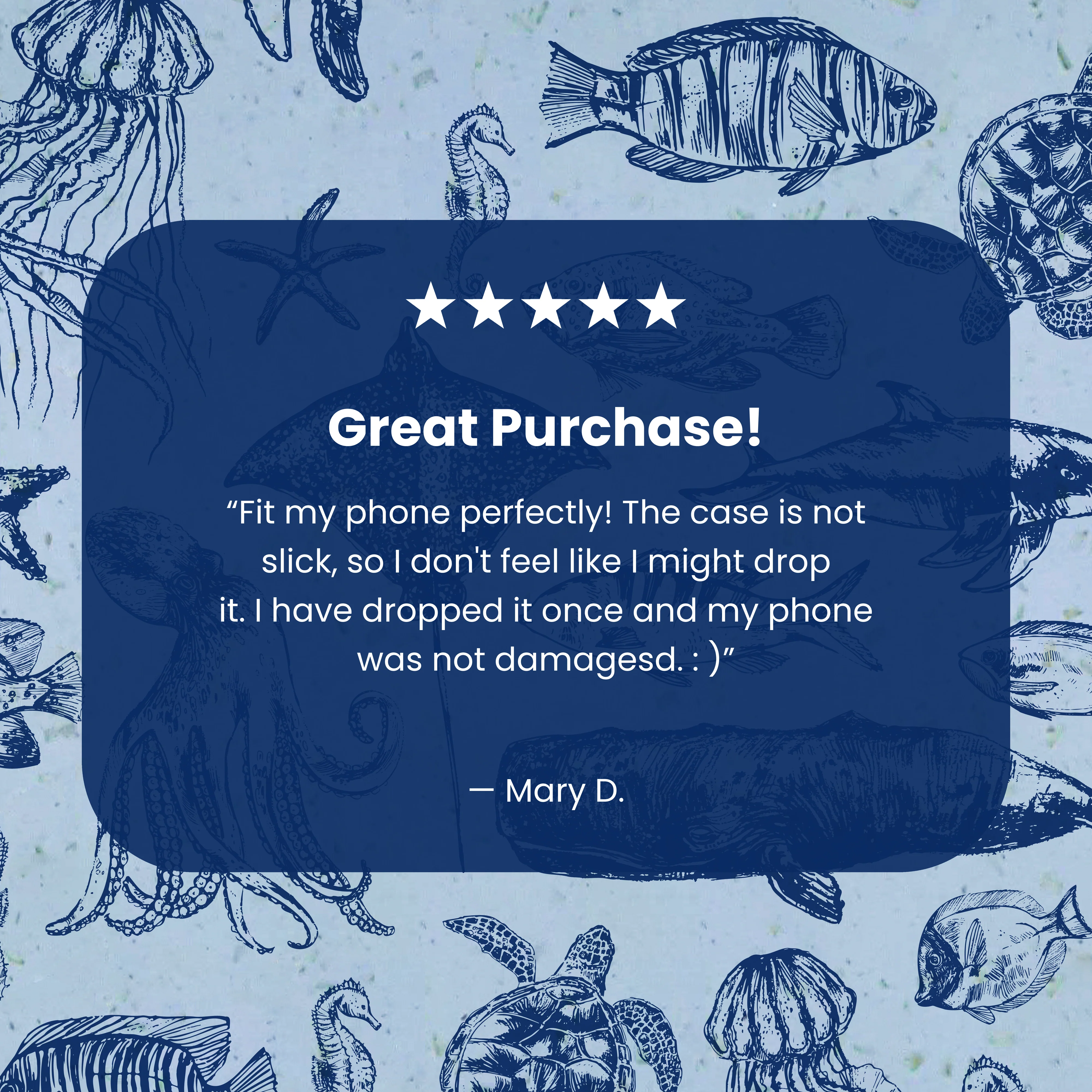Powder Blue Marine Life Google Pixel 9a Case - Image 3