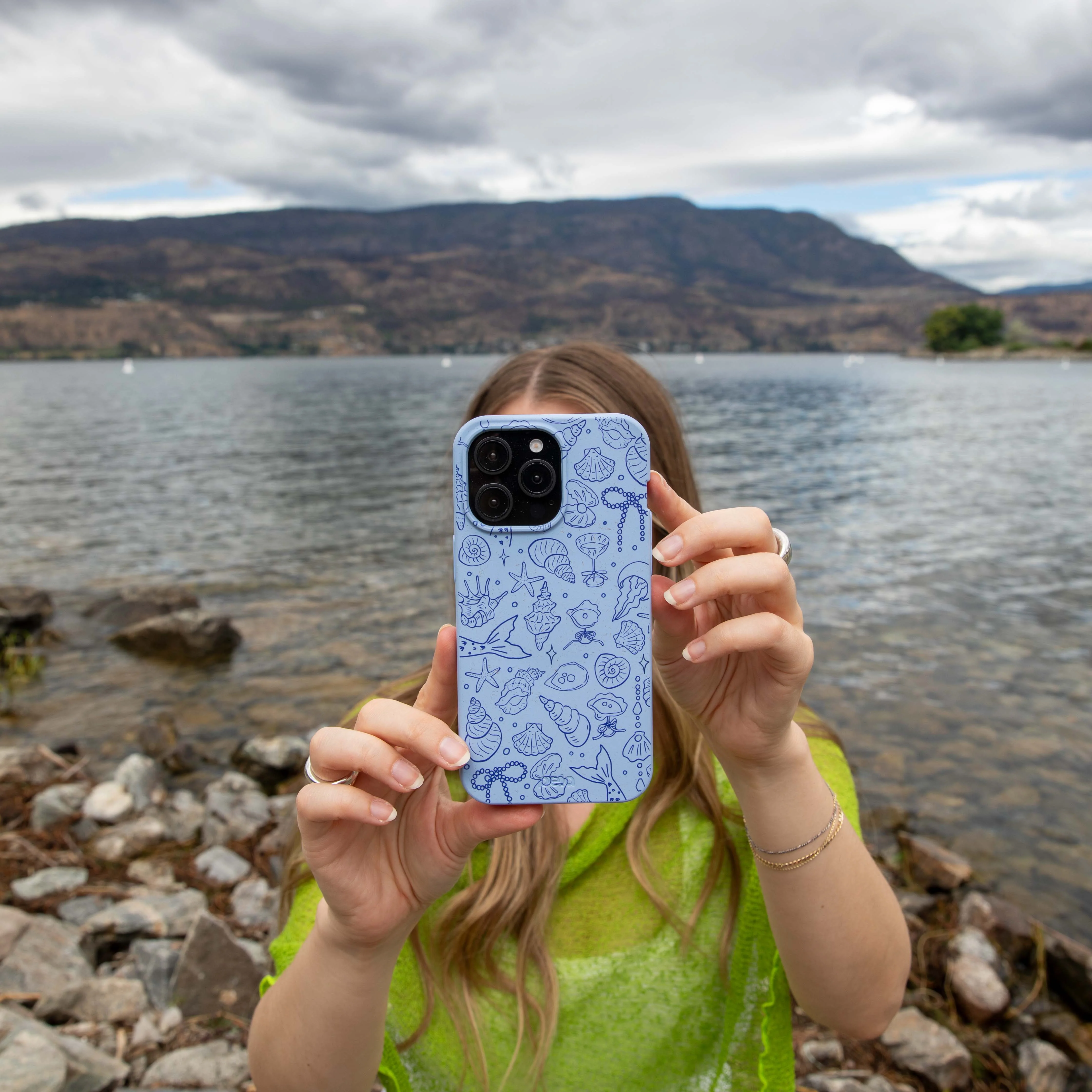 Powder Blue Ocean Charms Samsung Galaxy S26 Ultra Case - Image 2
