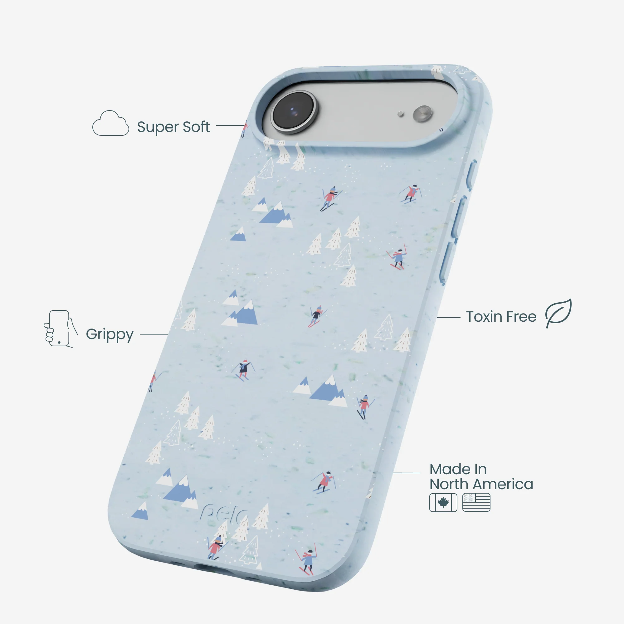 Powder Blue Ski Pass iPhone Air Case - Image 3