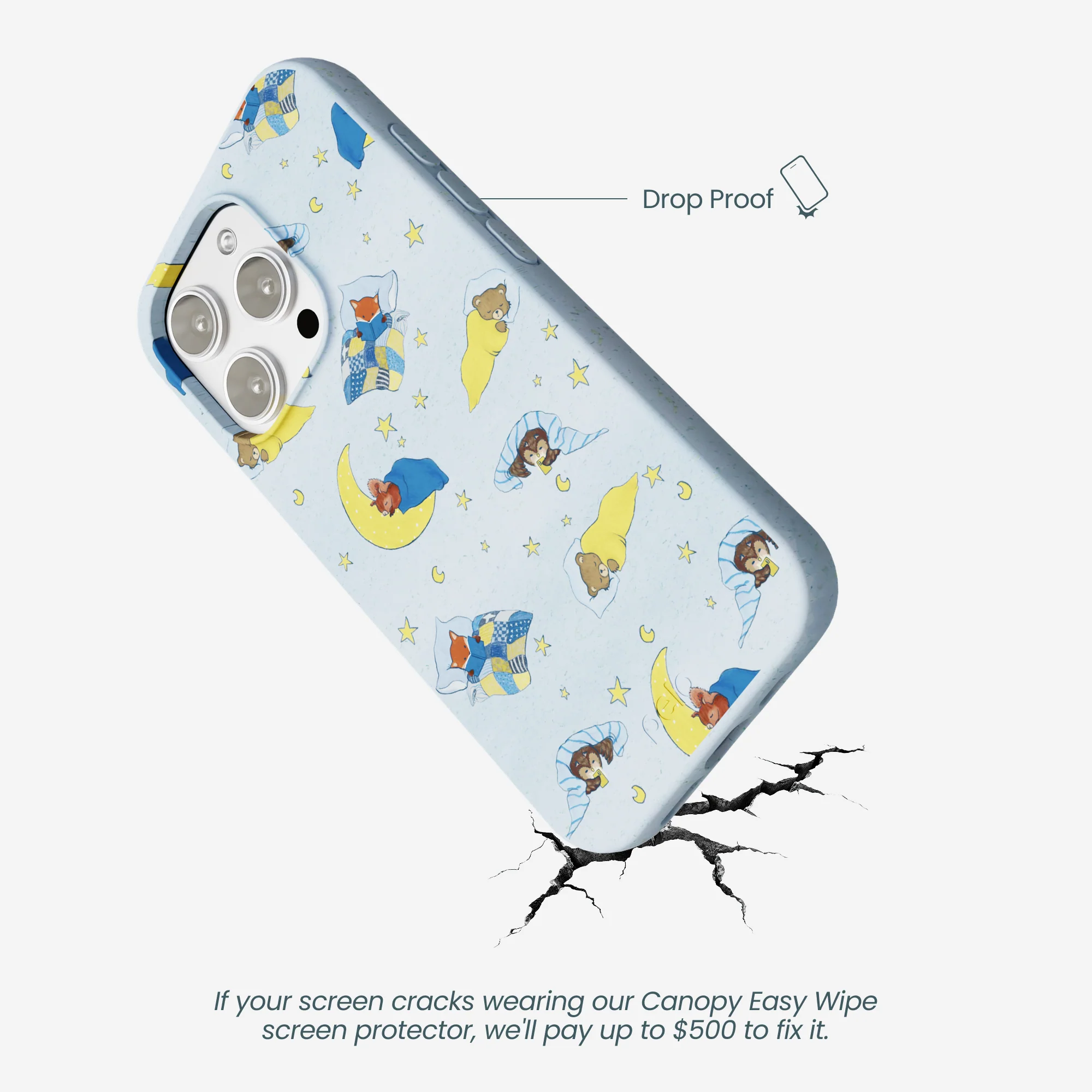 Powder Blue Starlight Sleep iPhone 16 Pro Max Case - Image 5