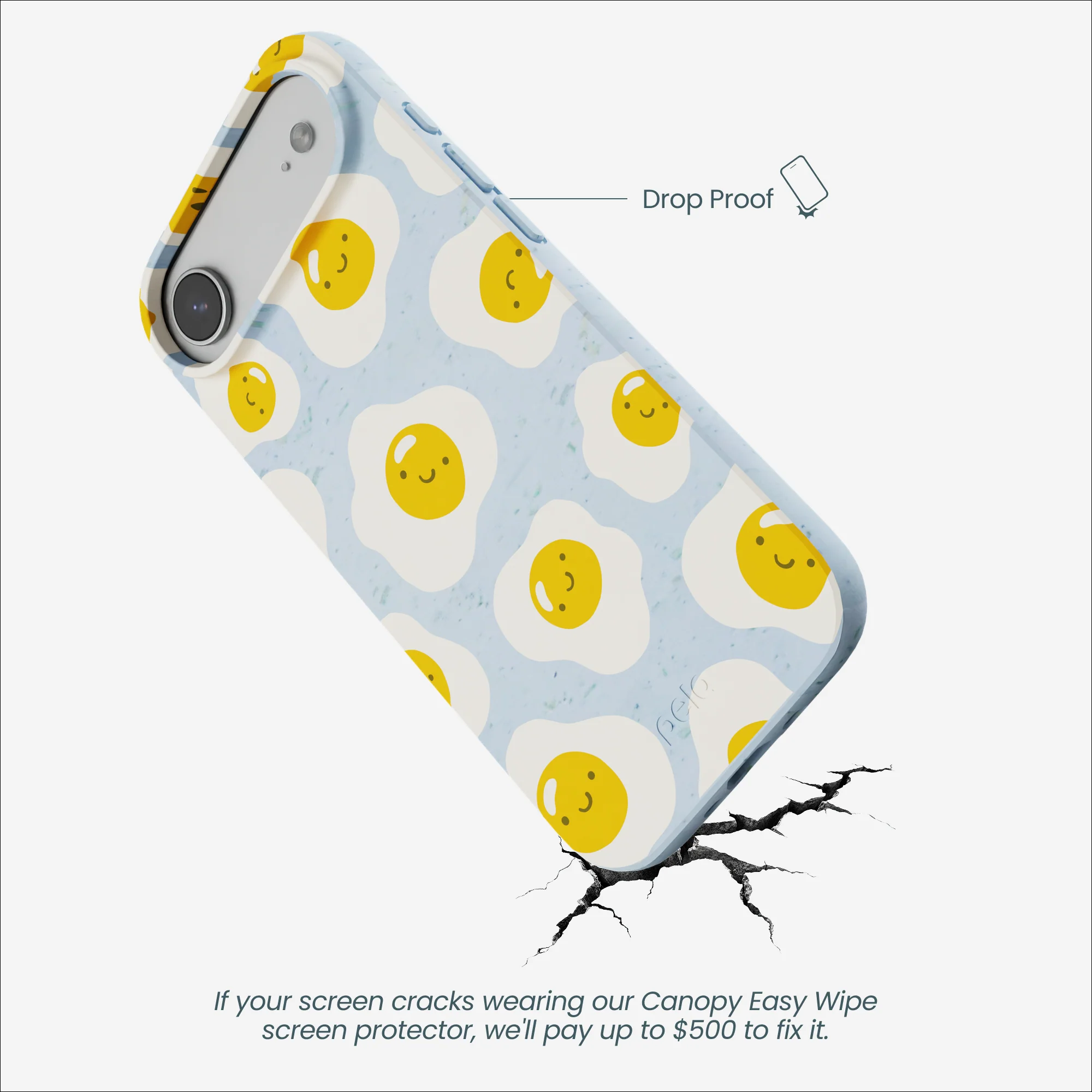 Powder Blue Sunny Side Up iPhone Air Case - Image 4