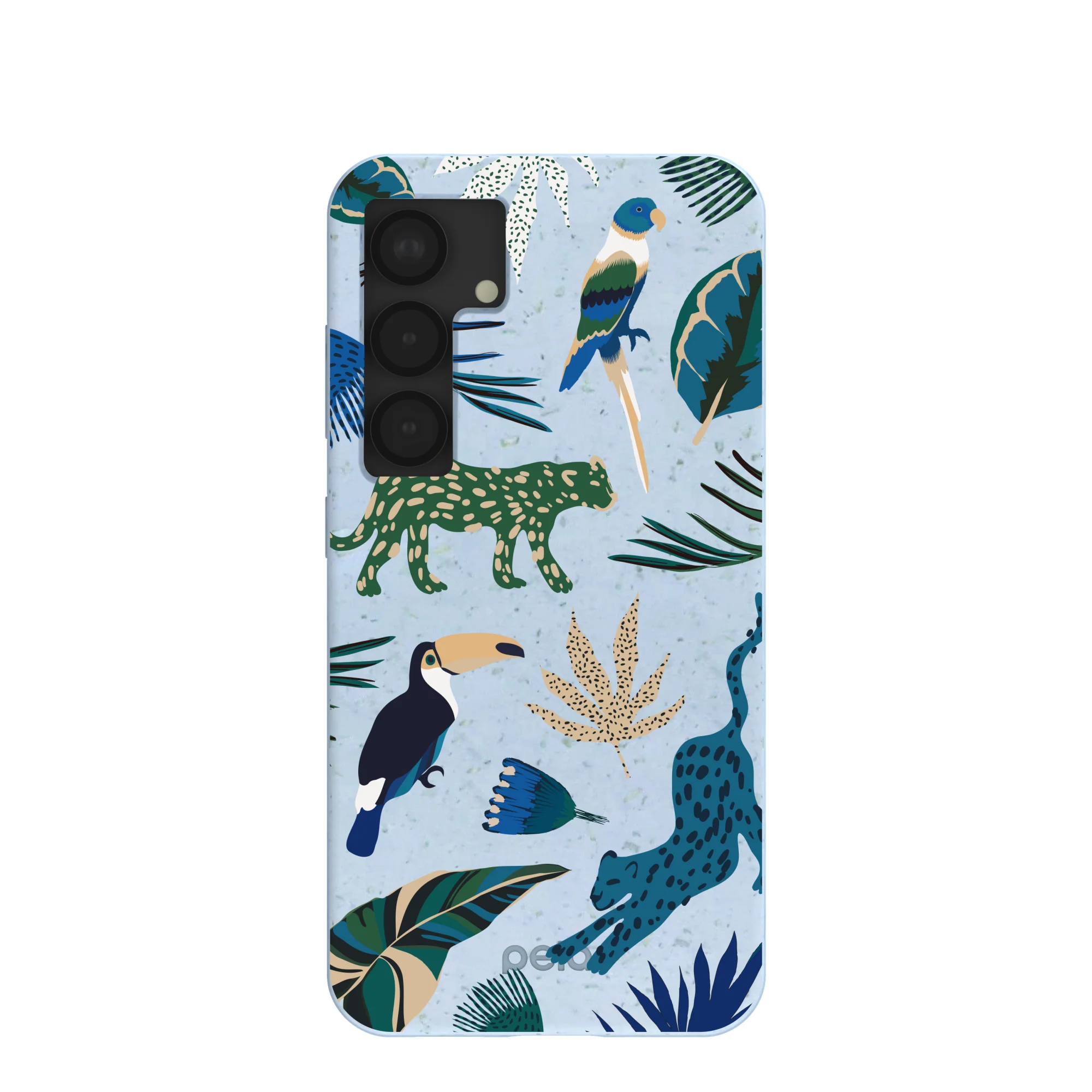 Powder Blue Tropical Rainforest Samsung Galaxy S25 Case
