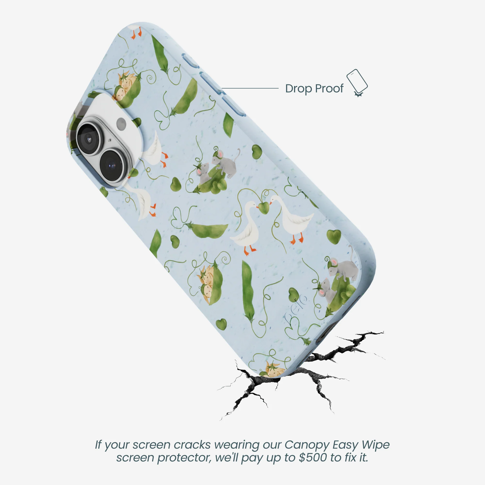 Powder Blue Two Peas in a Pod iPhone 17 Case - Image 4