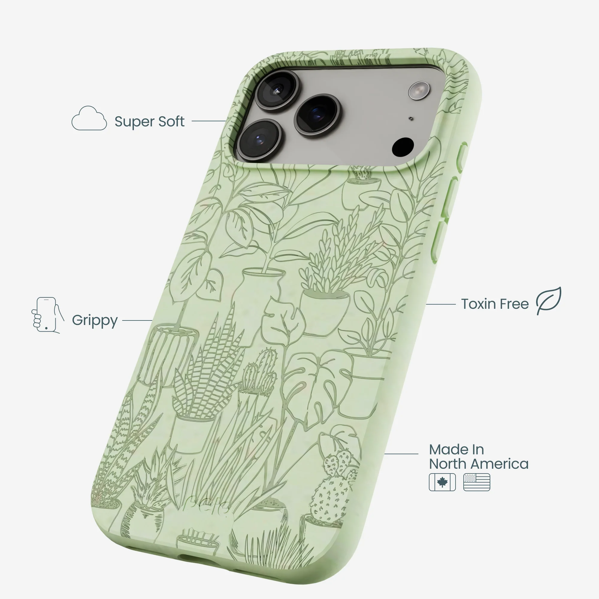 Sage Green Green Oasis iPhone 17 Pro Max Case - Image 4