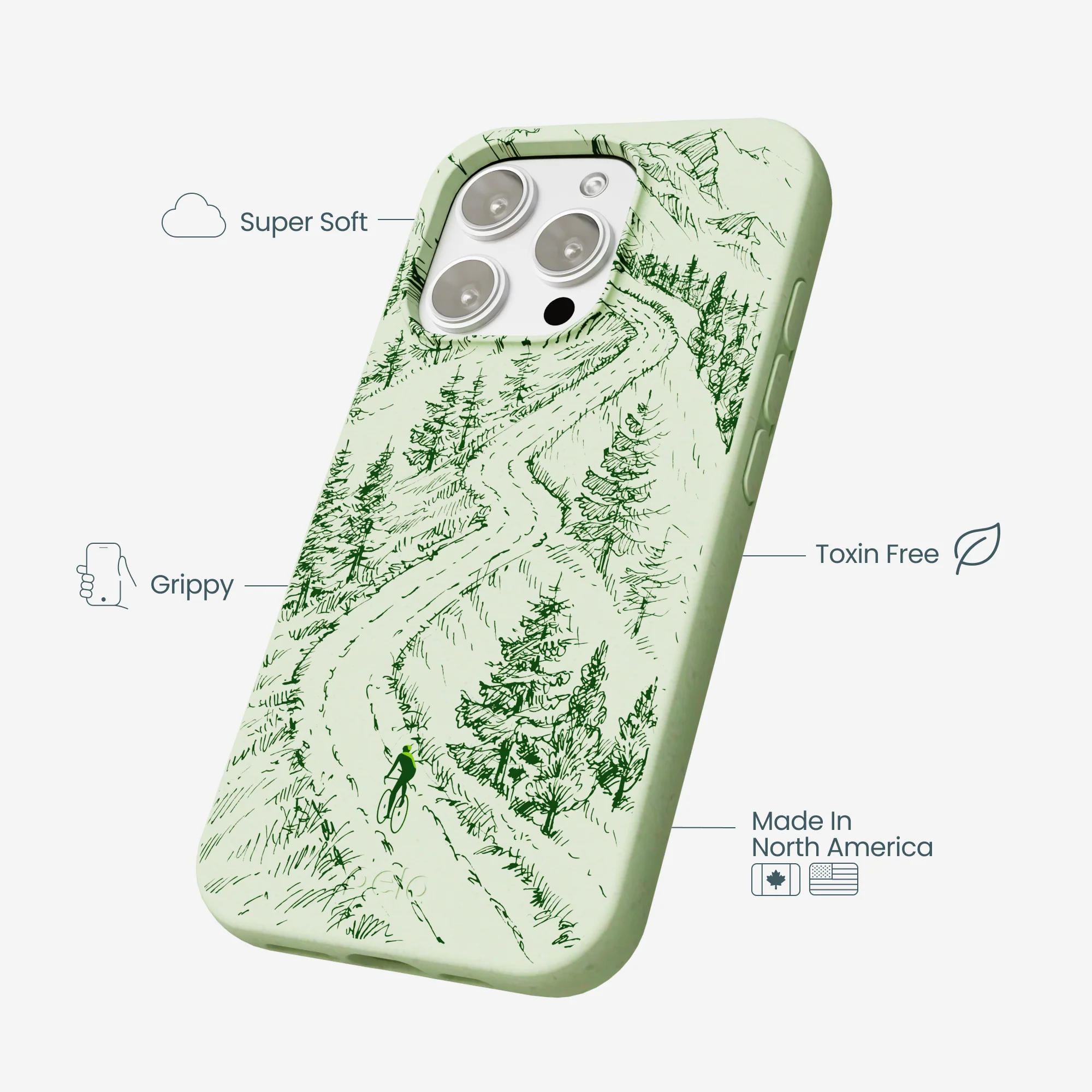 Sage Green Into the Mountains iPhone 16 Pro Max Case - Image 4