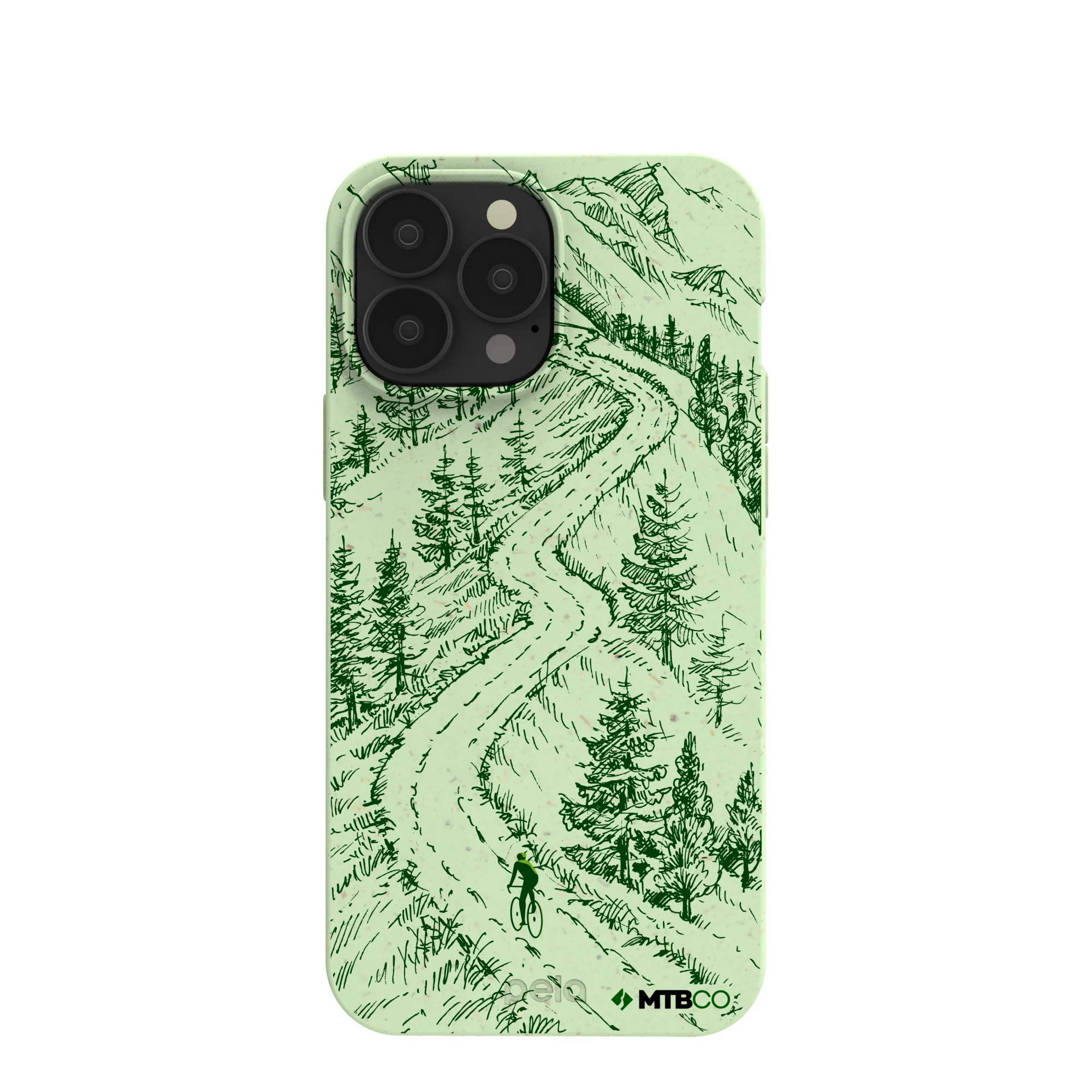 Sage Green Into the Mountains MTBCO iPhone 13 Pro Max Case