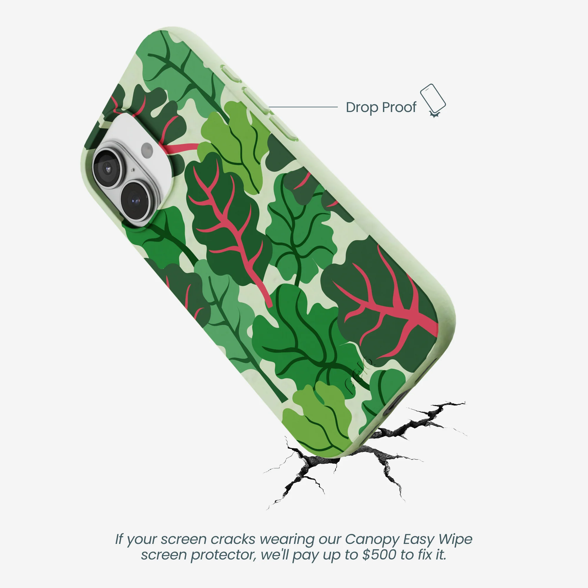 Sage Green Leafy Greens iPhone 17 Case - Image 4