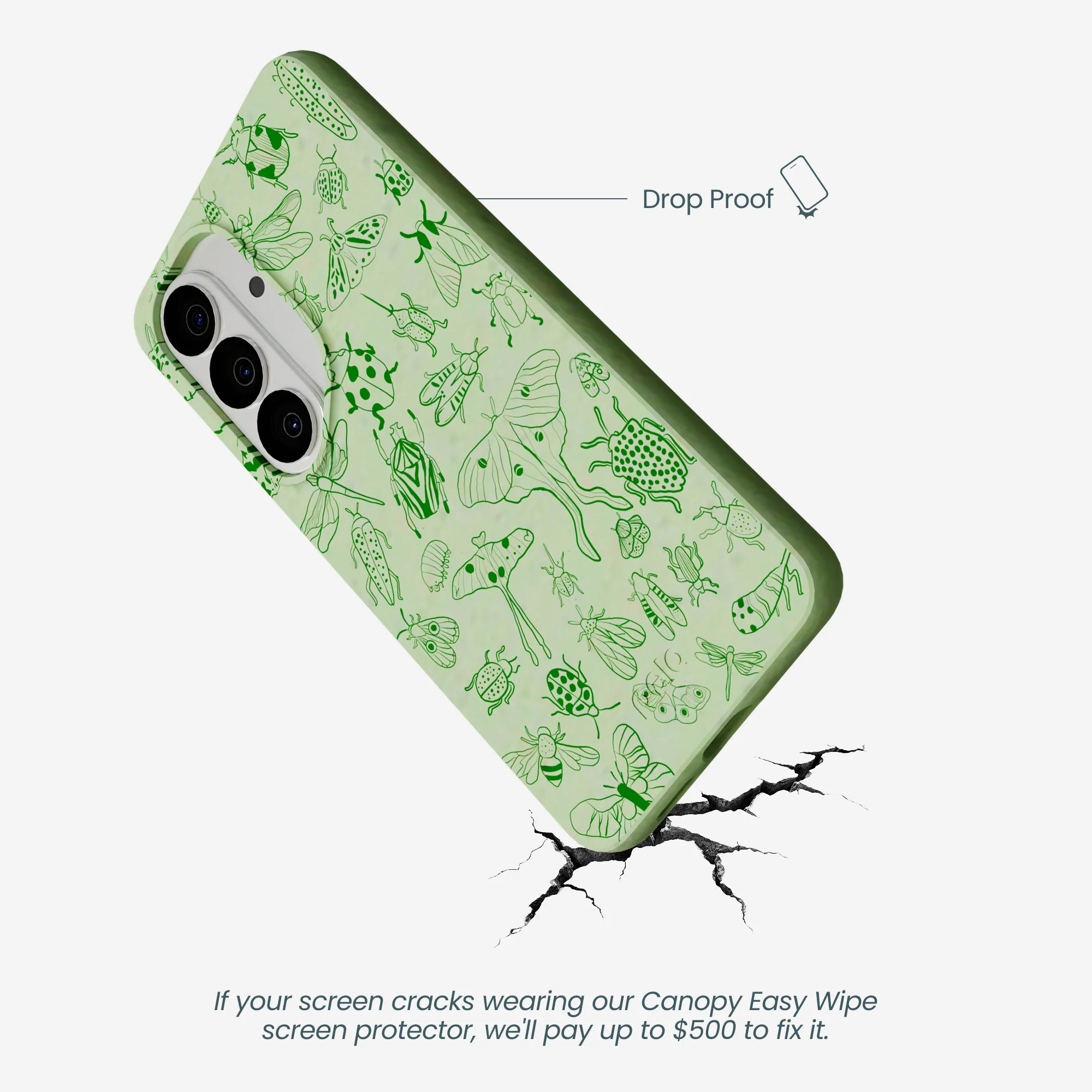 Sage Green Linear Entomology Samsung Galaxy S26 Case - Image 4