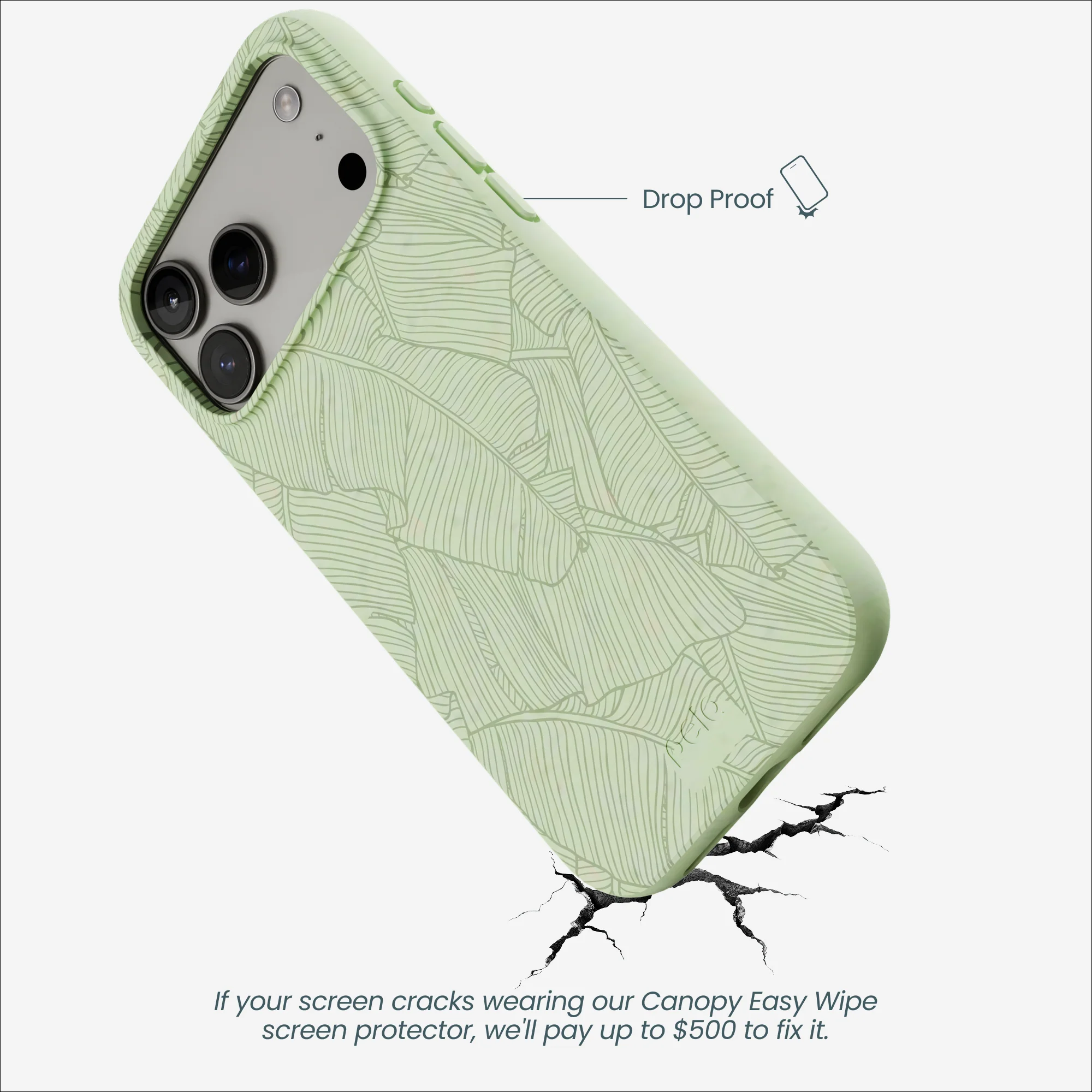 Sage Green Lushy Leaves iPhone 17 Pro Max Case - Image 4