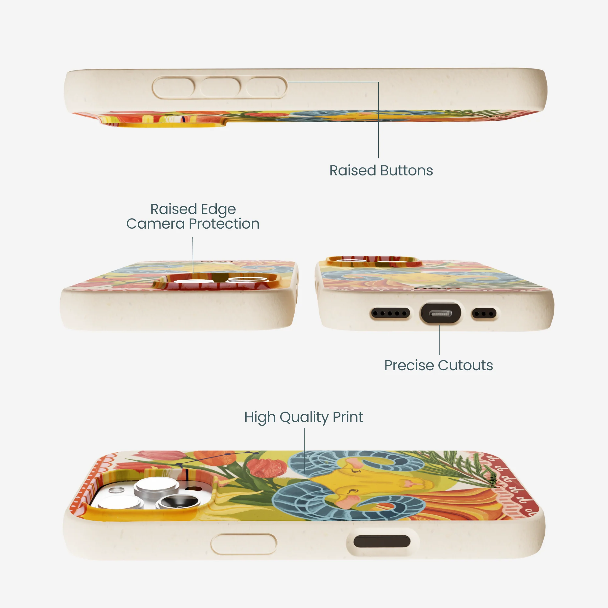 Seashell Aries Ram iPhone 16 Pro Max Case - Image 3