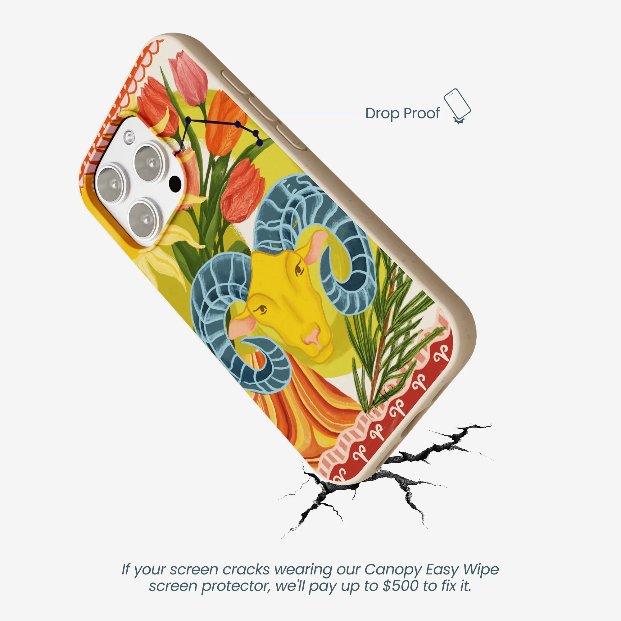 Seashell Aries Ram iPhone 16 Pro Max Case - Image 5
