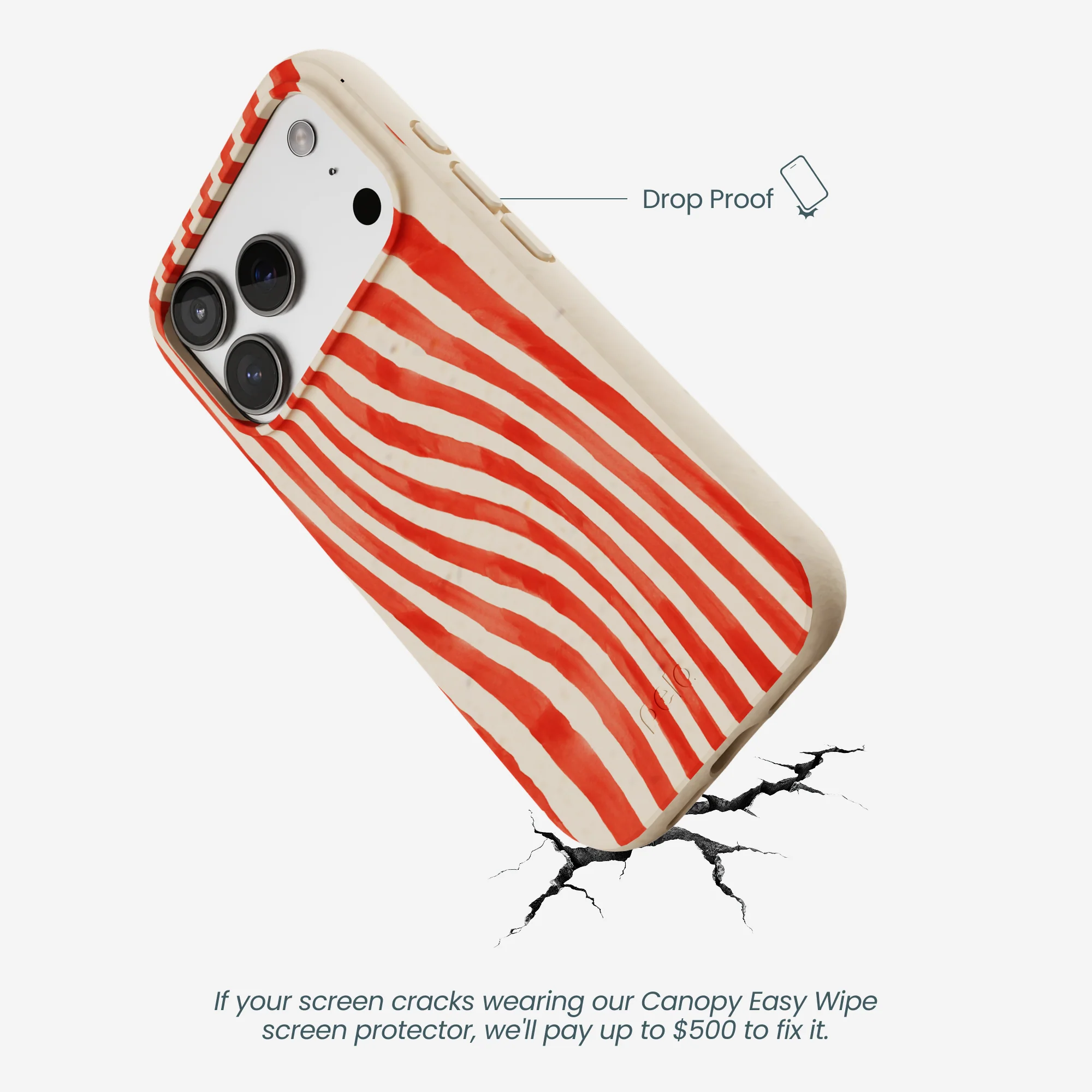 Seashell Big Top Stripes iPhone 17 Pro Case - Image 5