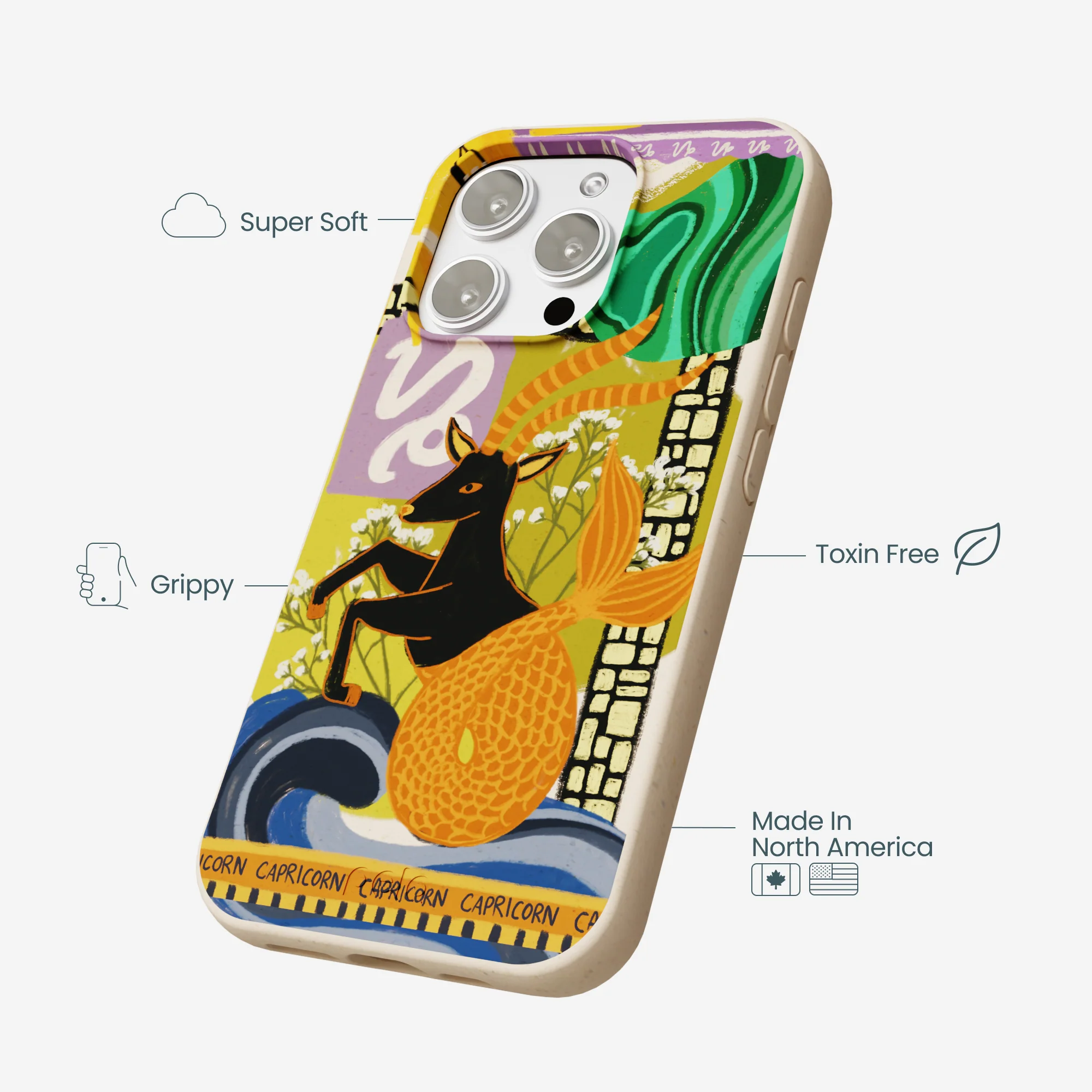 Seashell Capricorn Sea Goat iPhone 16 Pro Max Case - Image 4