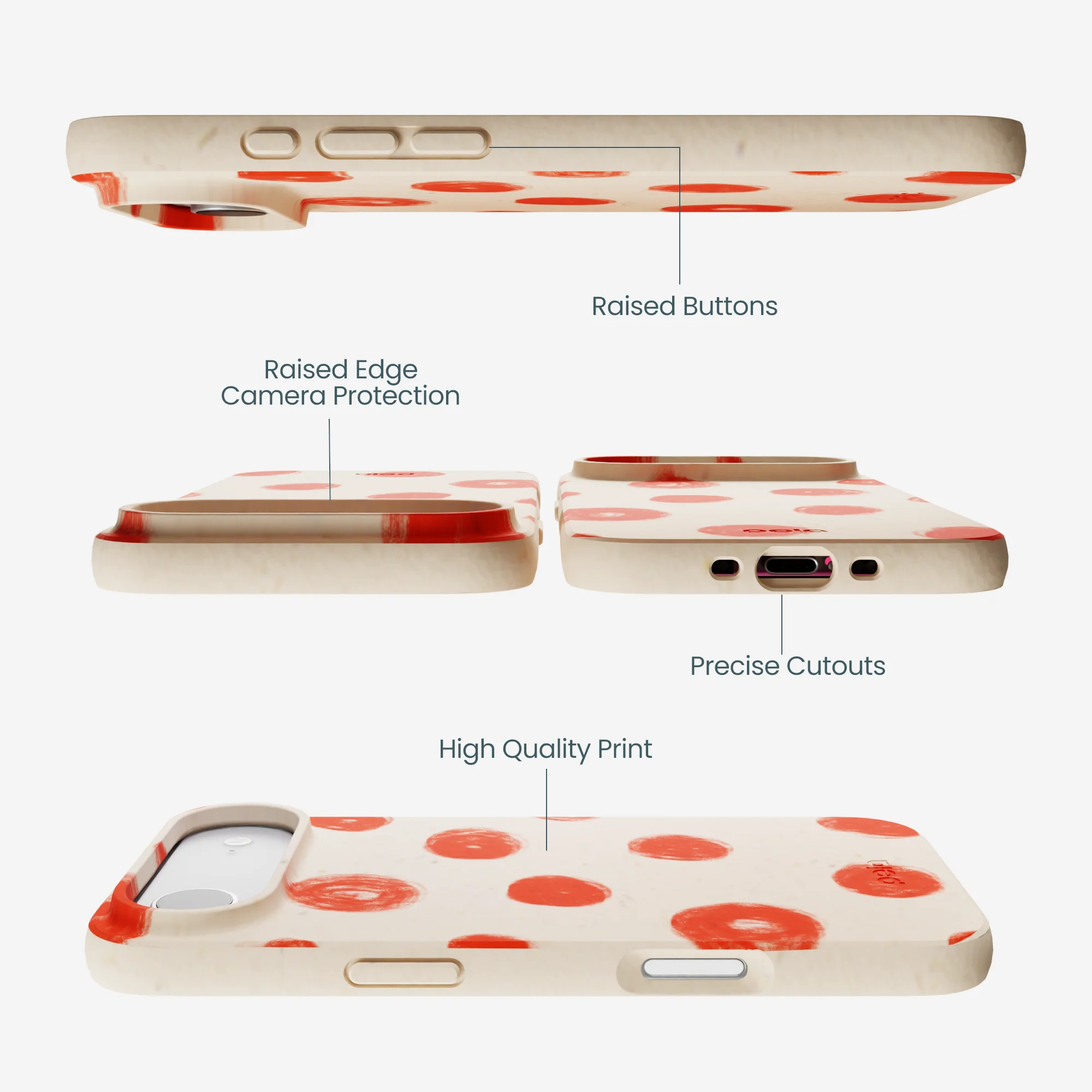 Seashell Cheery Dots iPhone Air Case - Image 3