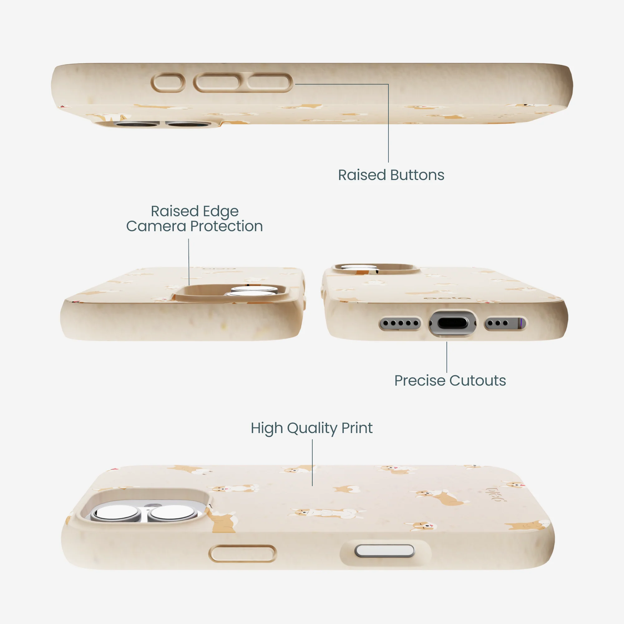 Seashell Corgi Cuties iPhone 17 Case - Image 3