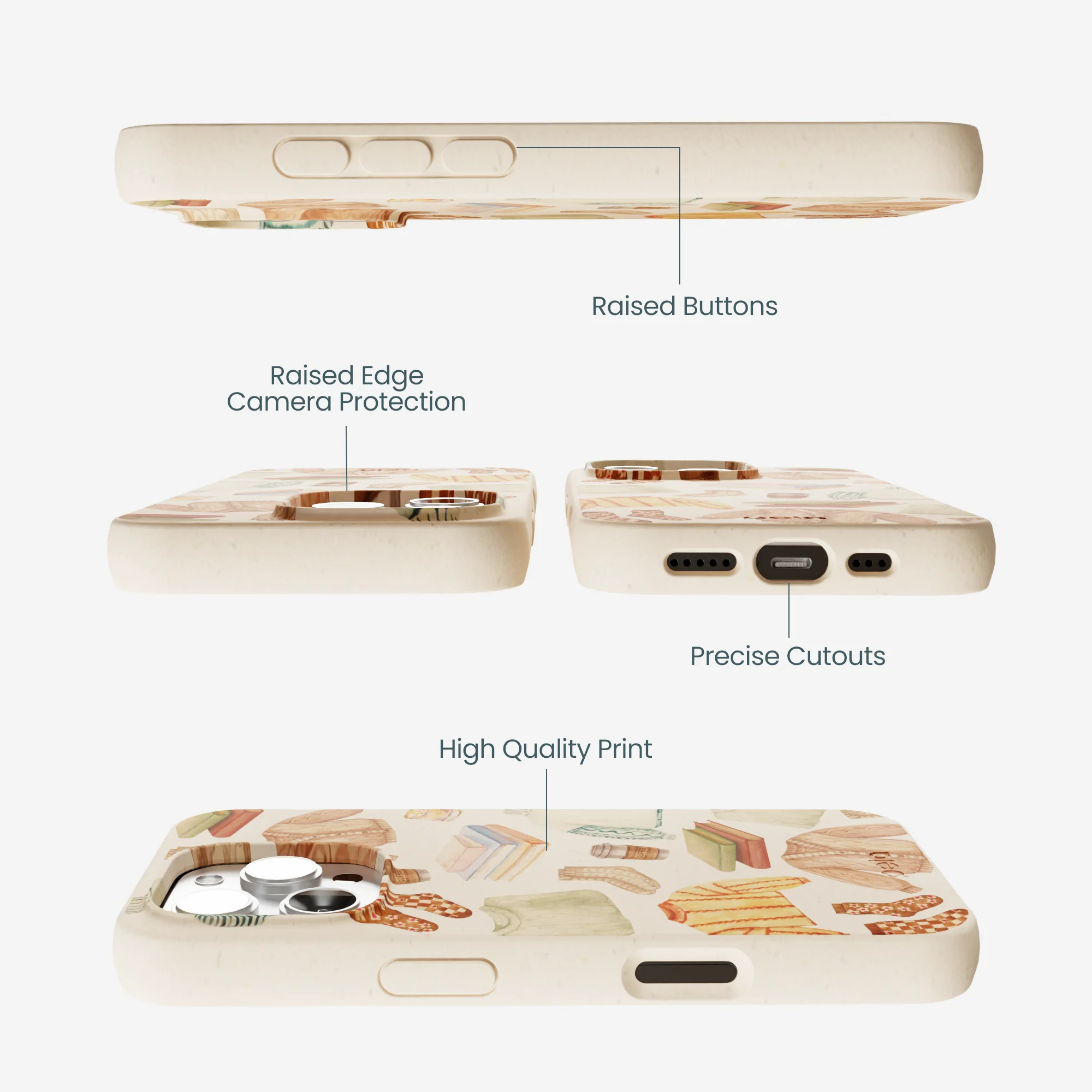 Seashell Cozy Mornings iPhone 16 Pro Max Case - Image 3