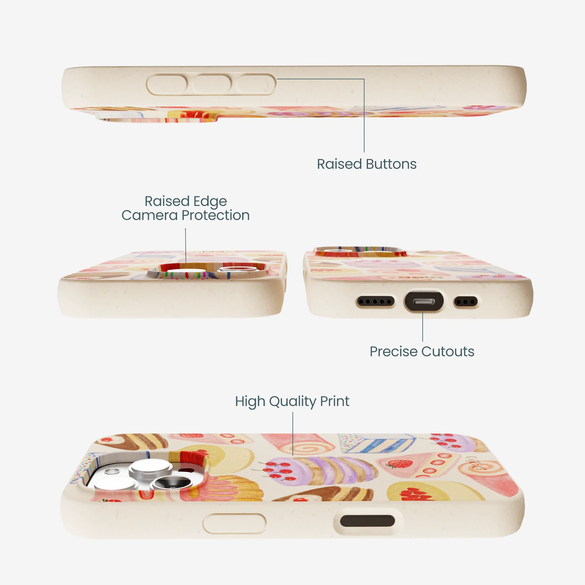 Seashell Crayon Pastries iPhone 16 Pro Max Case - Image 3