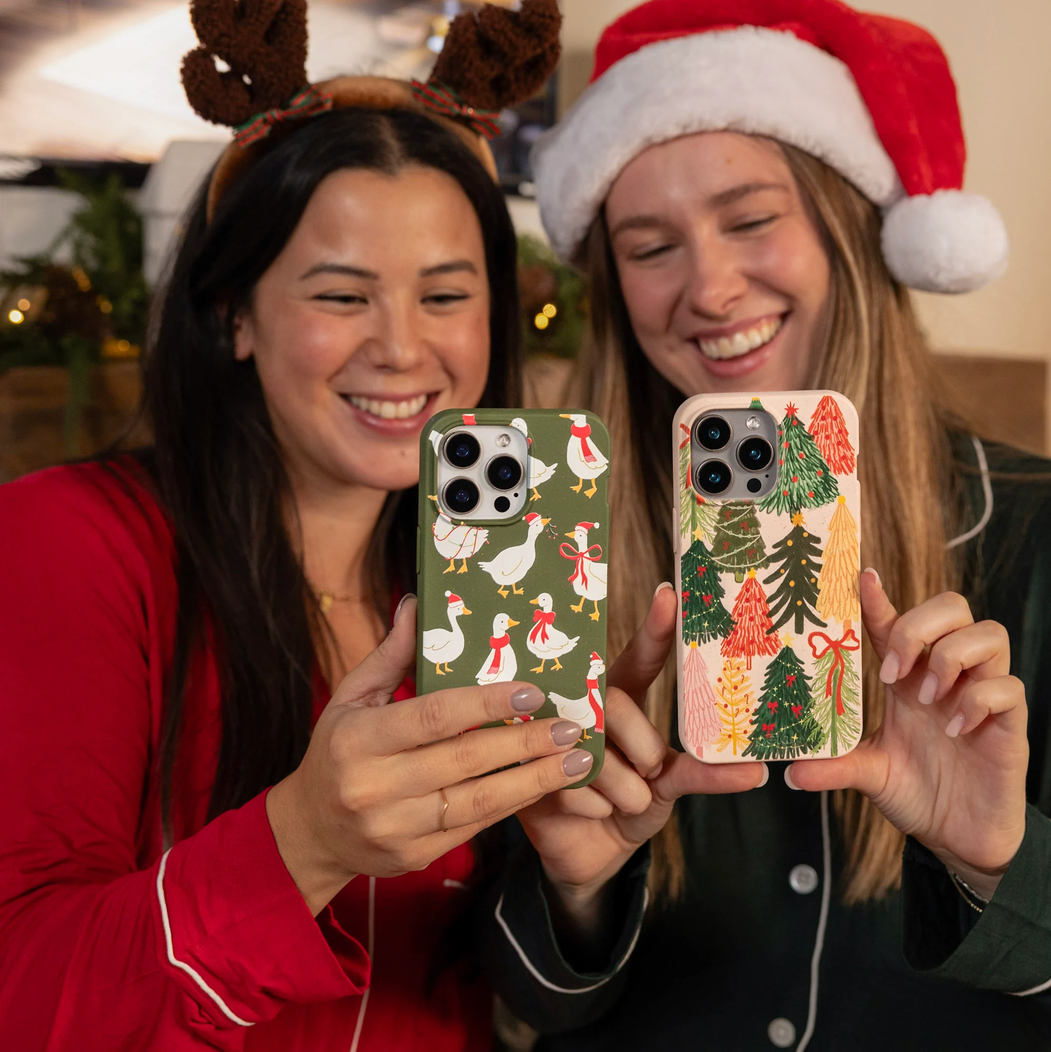 Seashell Festive Trees iPhone 13 Case - Image 5