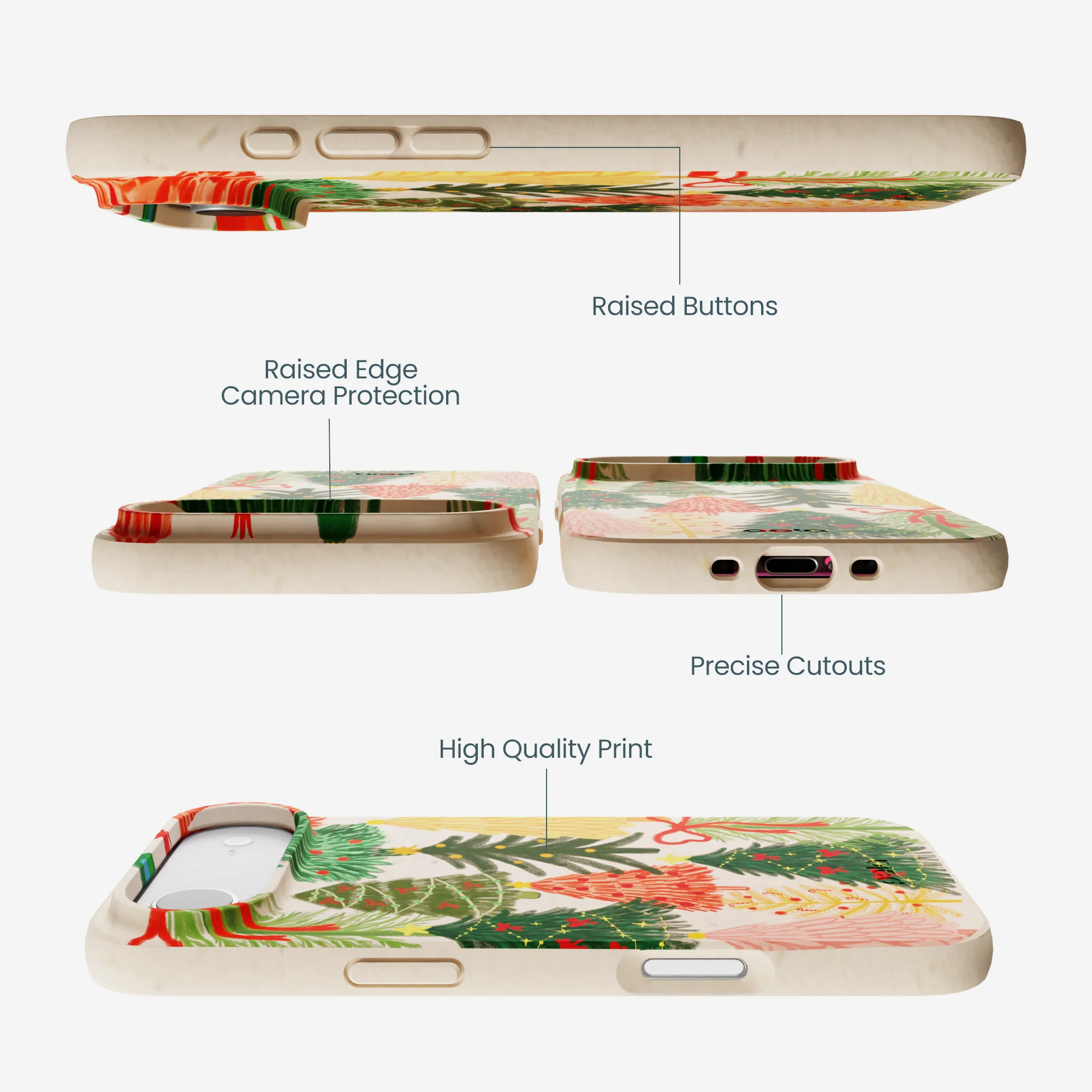 Seashell Festive Trees iPhone Air Case - Image 3