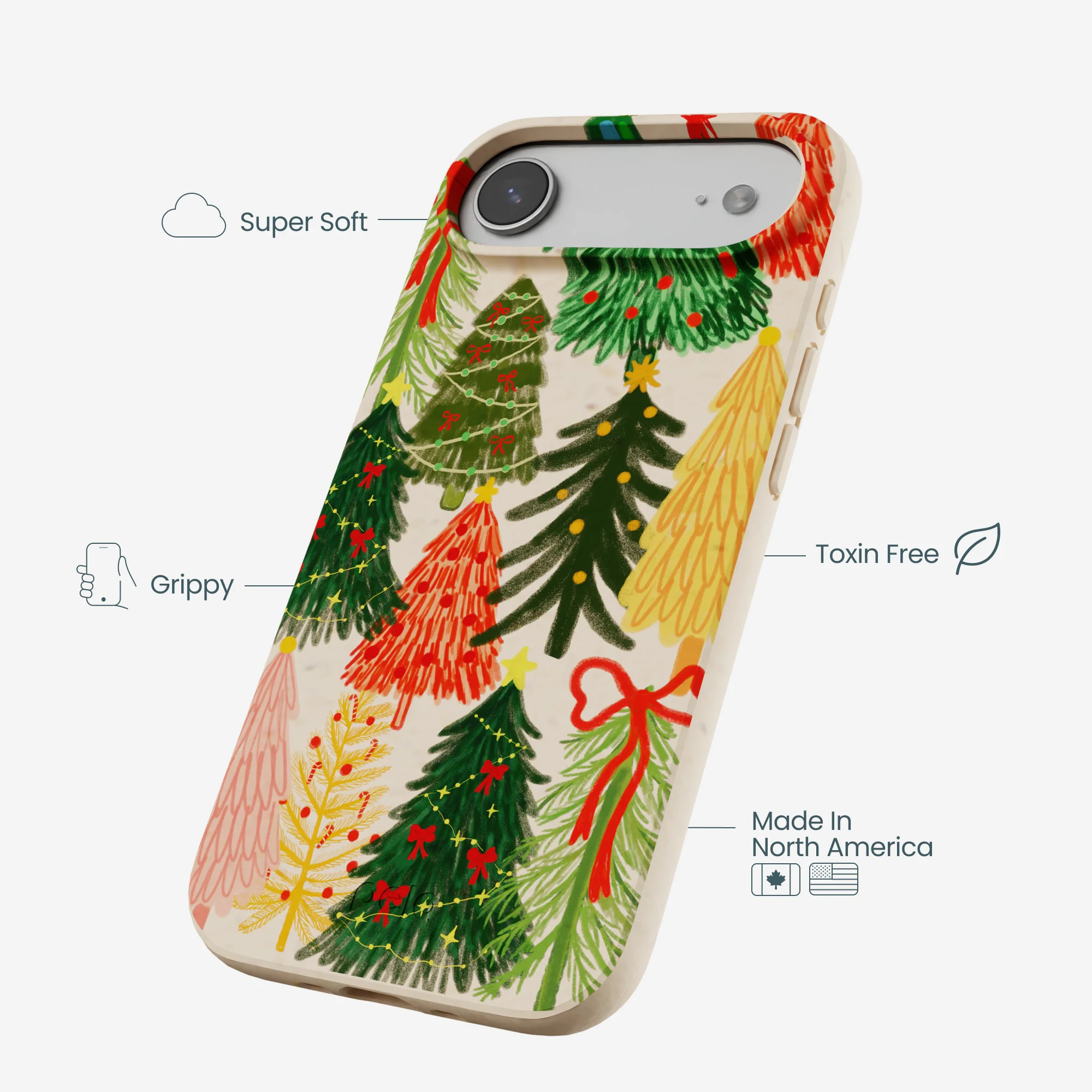 Seashell Festive Trees iPhone Air Case - Image 4