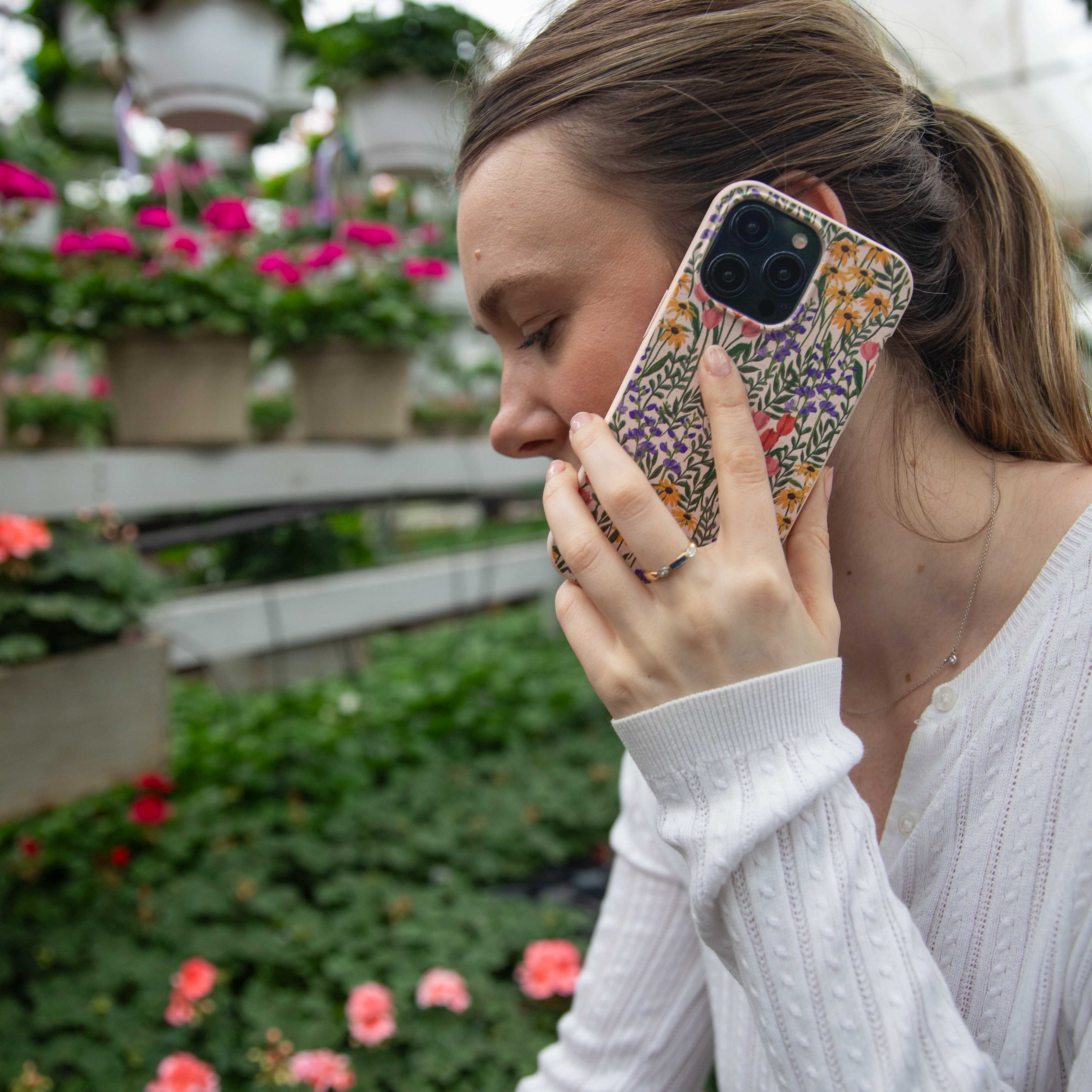 Seashell Flower Field iPhone 13 Mini Case - Image 8