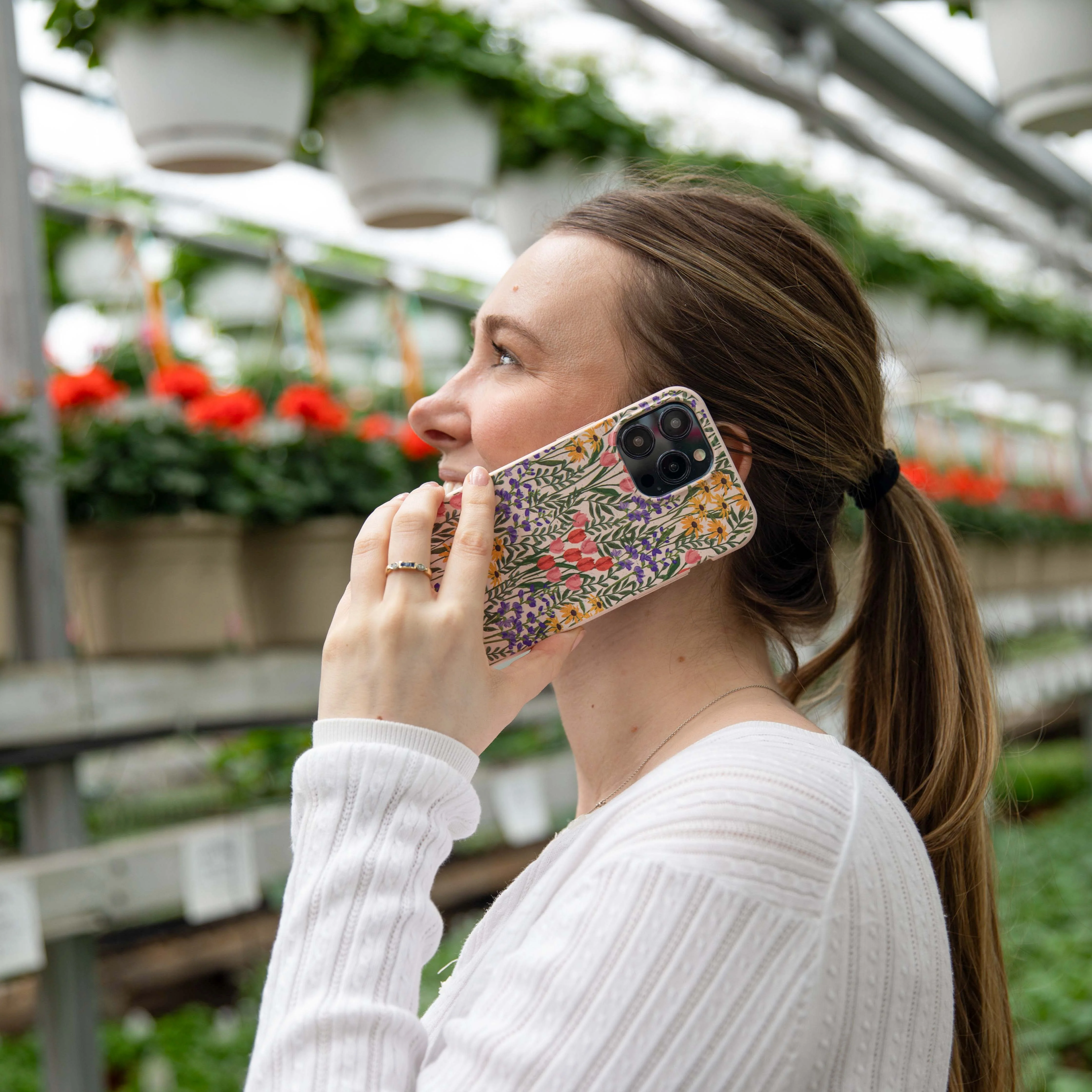 Seashell Flower Field iPhone 16 Plus Case - Image 9