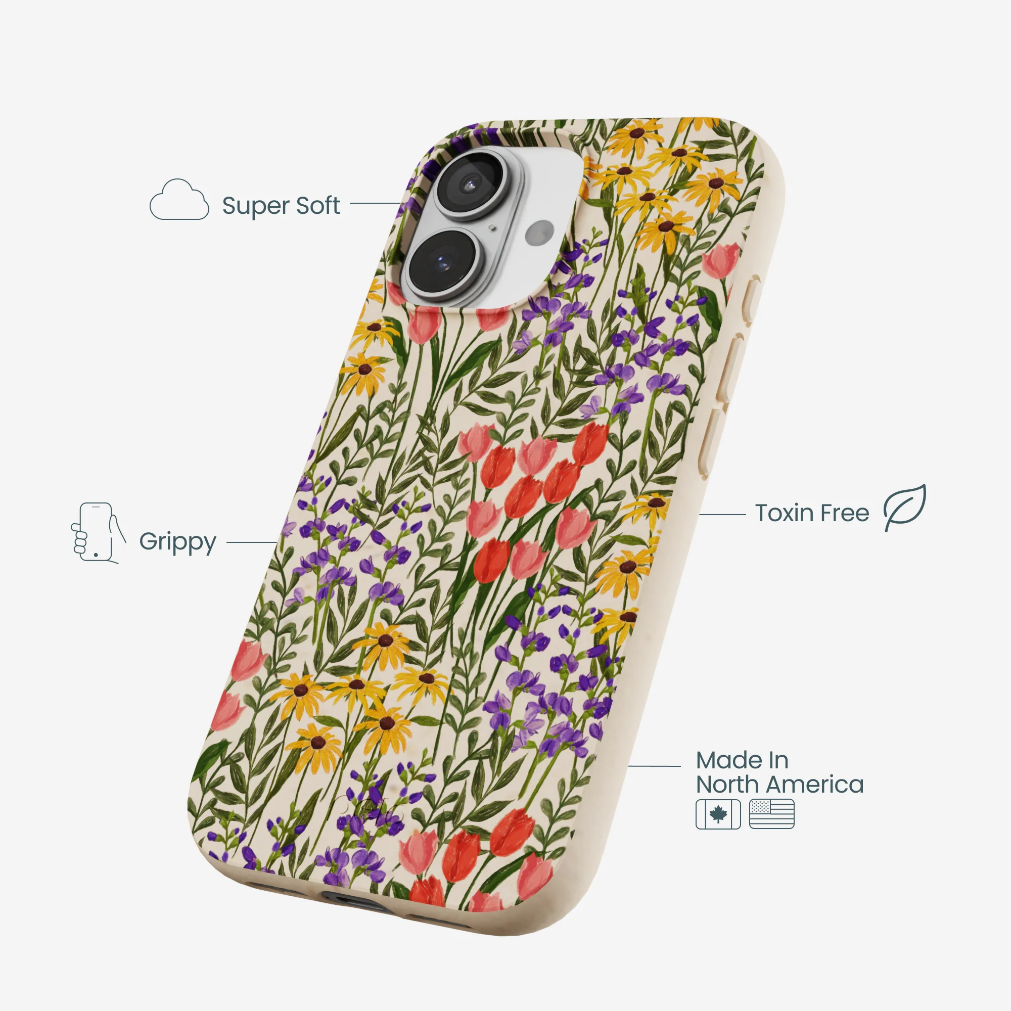 Seashell Flower Field iPhone 17 Case - Image 3