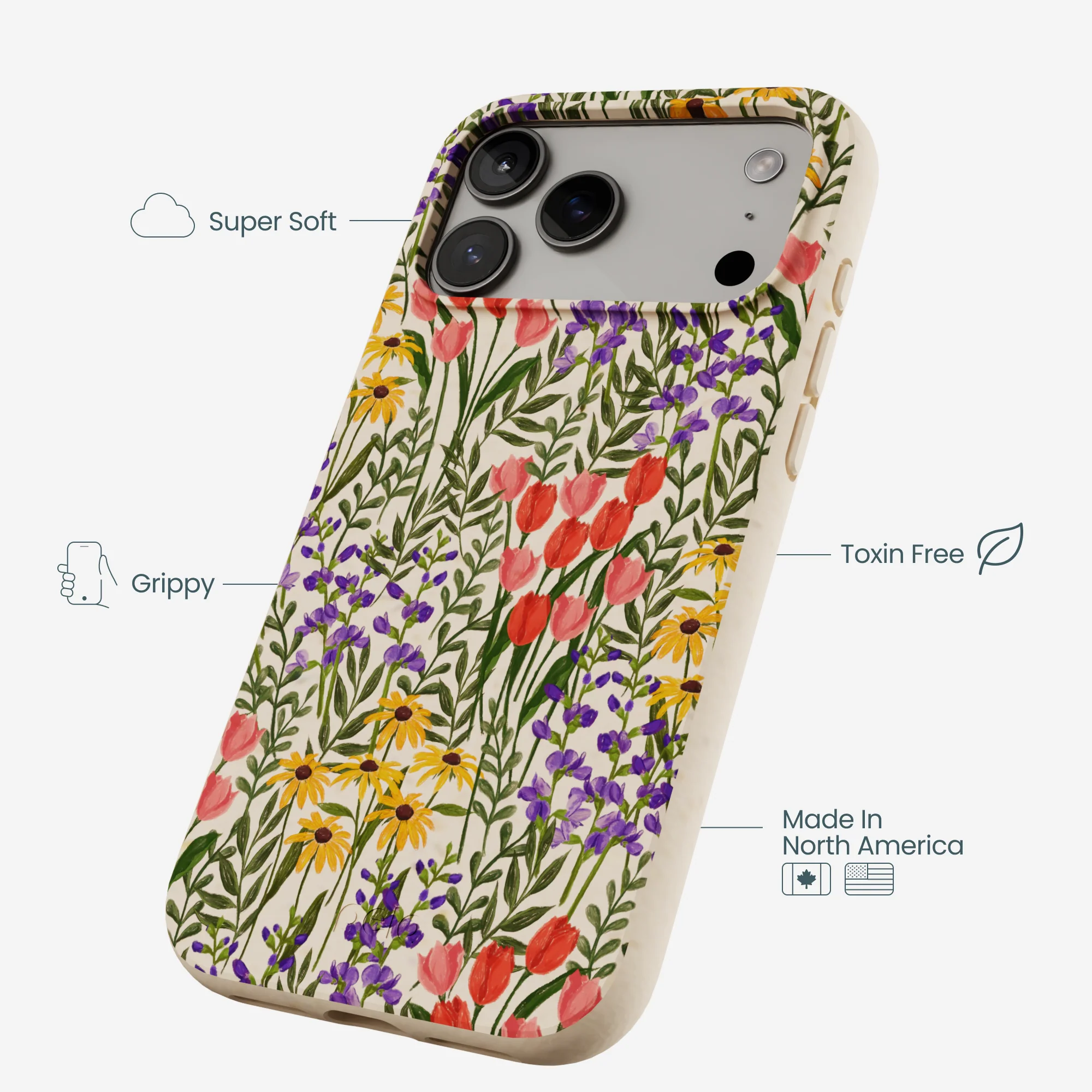 Seashell Flower Field iPhone 17 Pro Max Case - Image 4