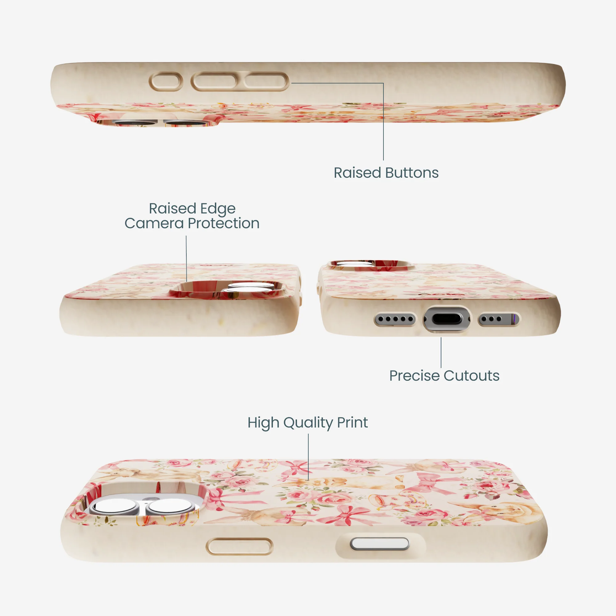 Seashell Garden Party iPhone 17 Case - Image 3
