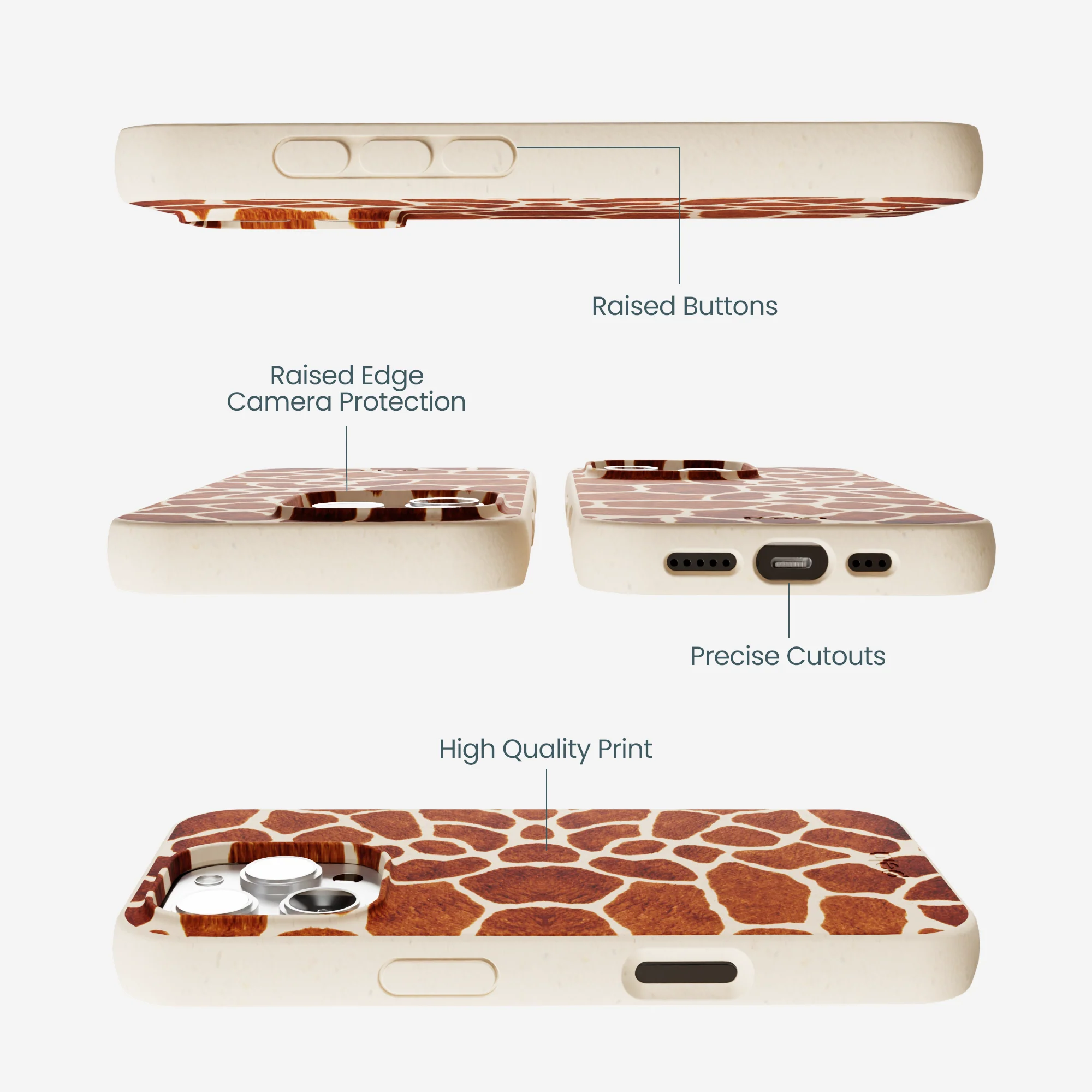 Seashell Giraffe iPhone 16 Pro Max Case - Image 3