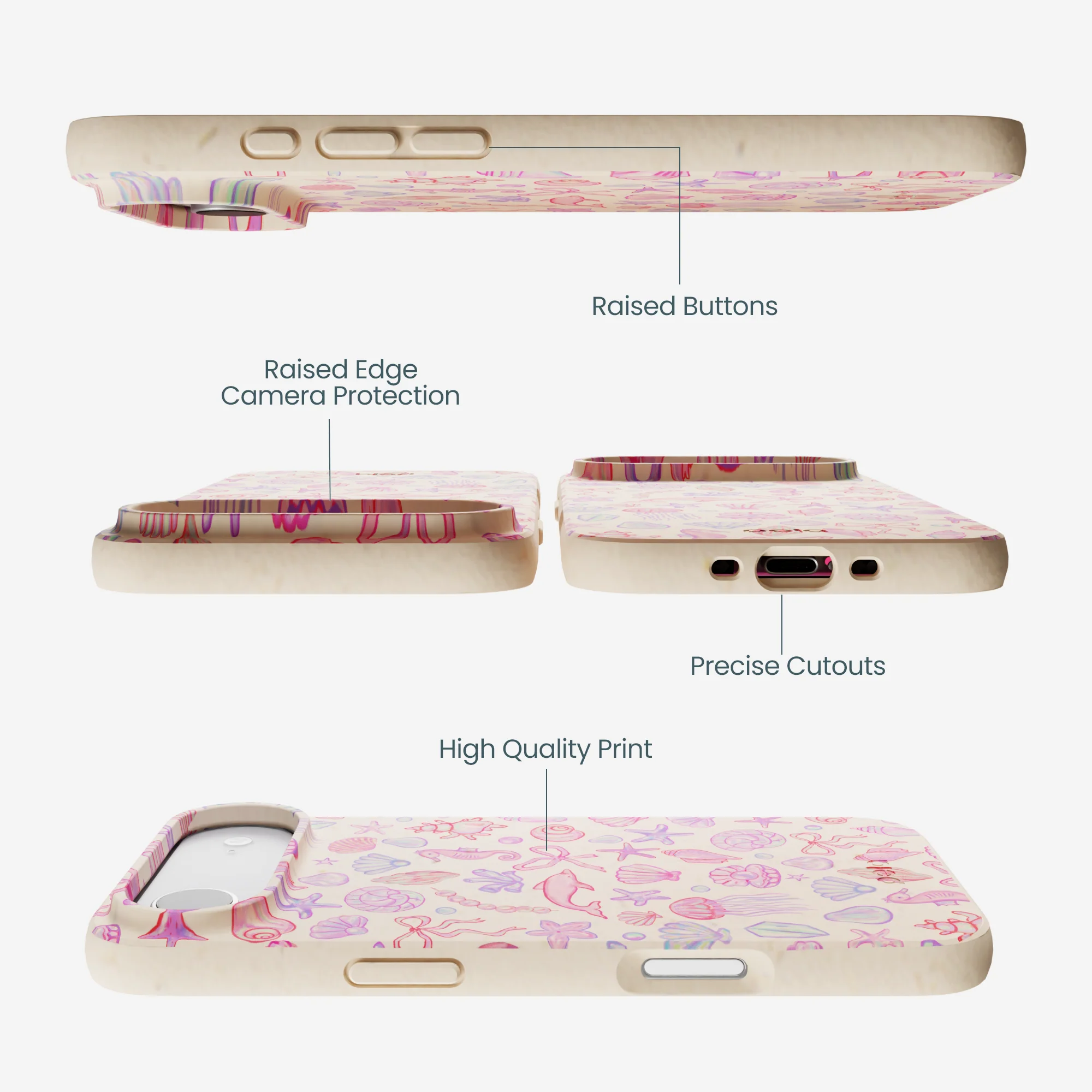 Seashell Mermaid Dreams iPhone Air Case - Image 3