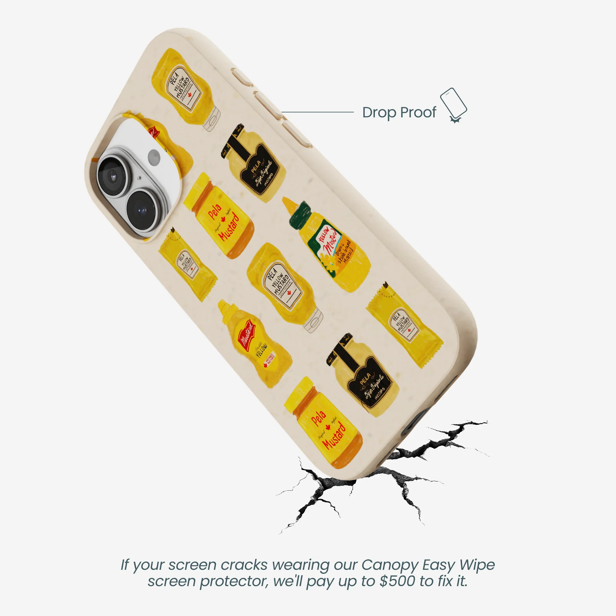 Seashell Mustard Fan iPhone 17 Case - Image 4