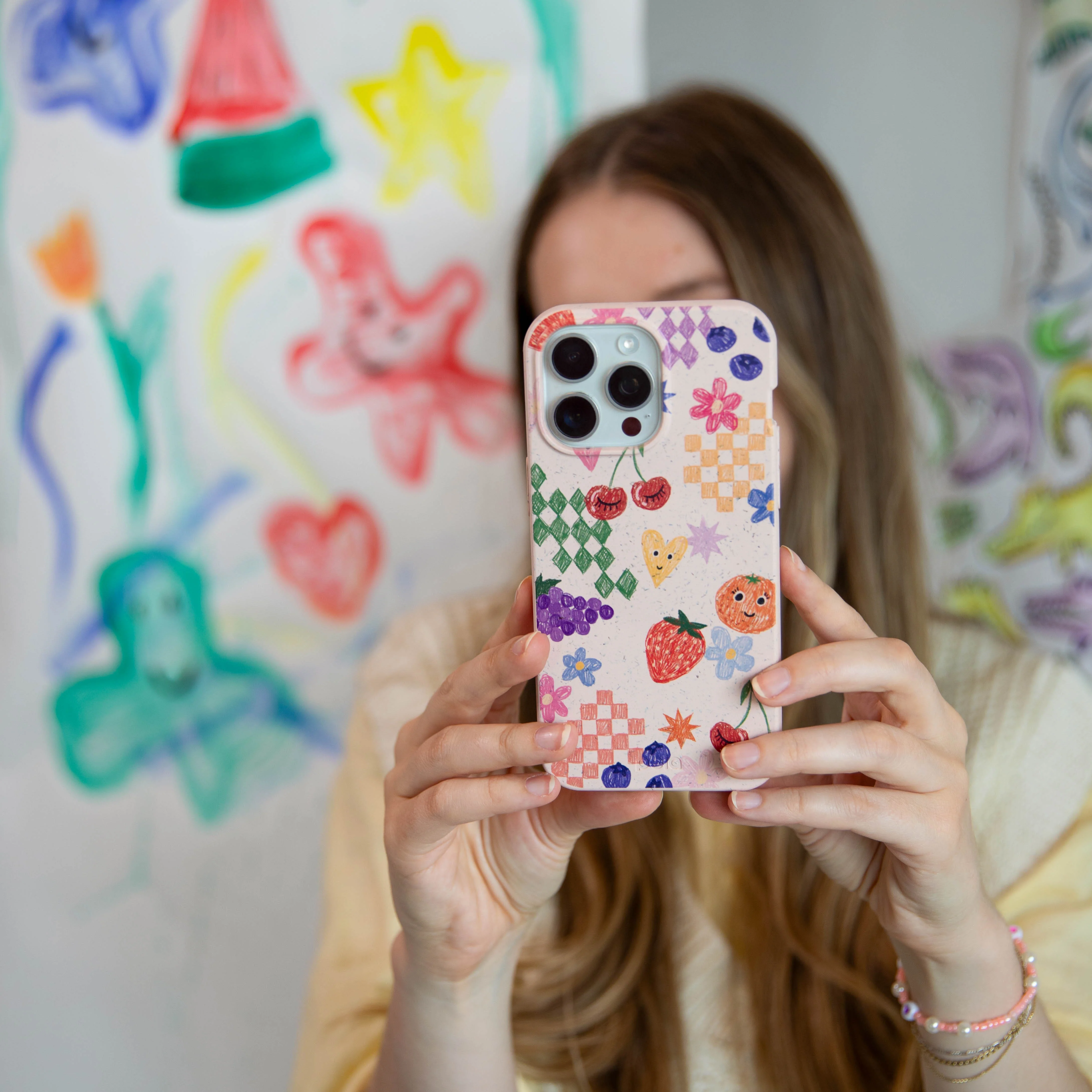 Seashell Pencil Doodles iPhone 13 Mini Case - Image 5